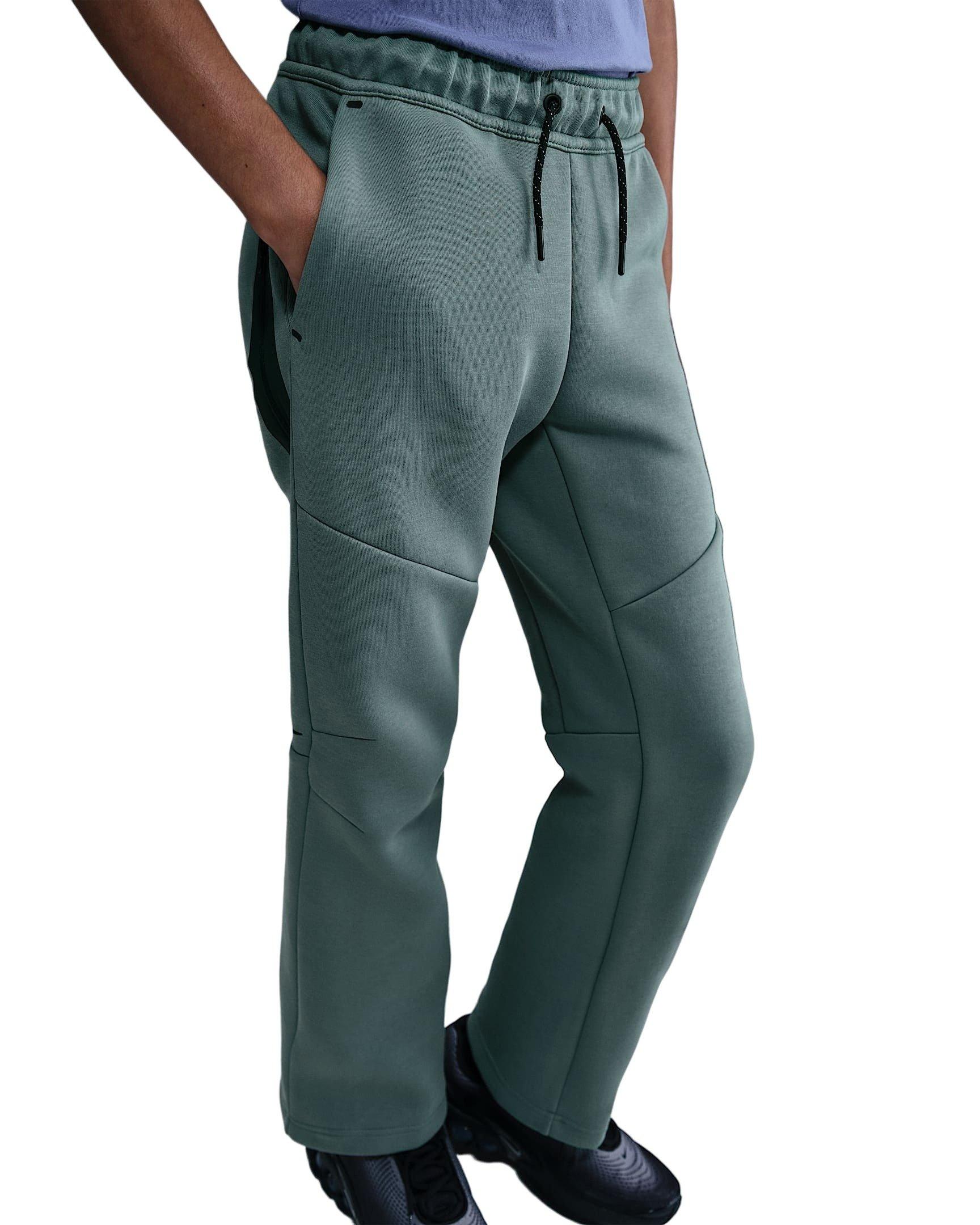 Nike Big Boys' Sportswear Tech Fleece Open-Hem Pants - Green - GREEN Thumbnail View 1