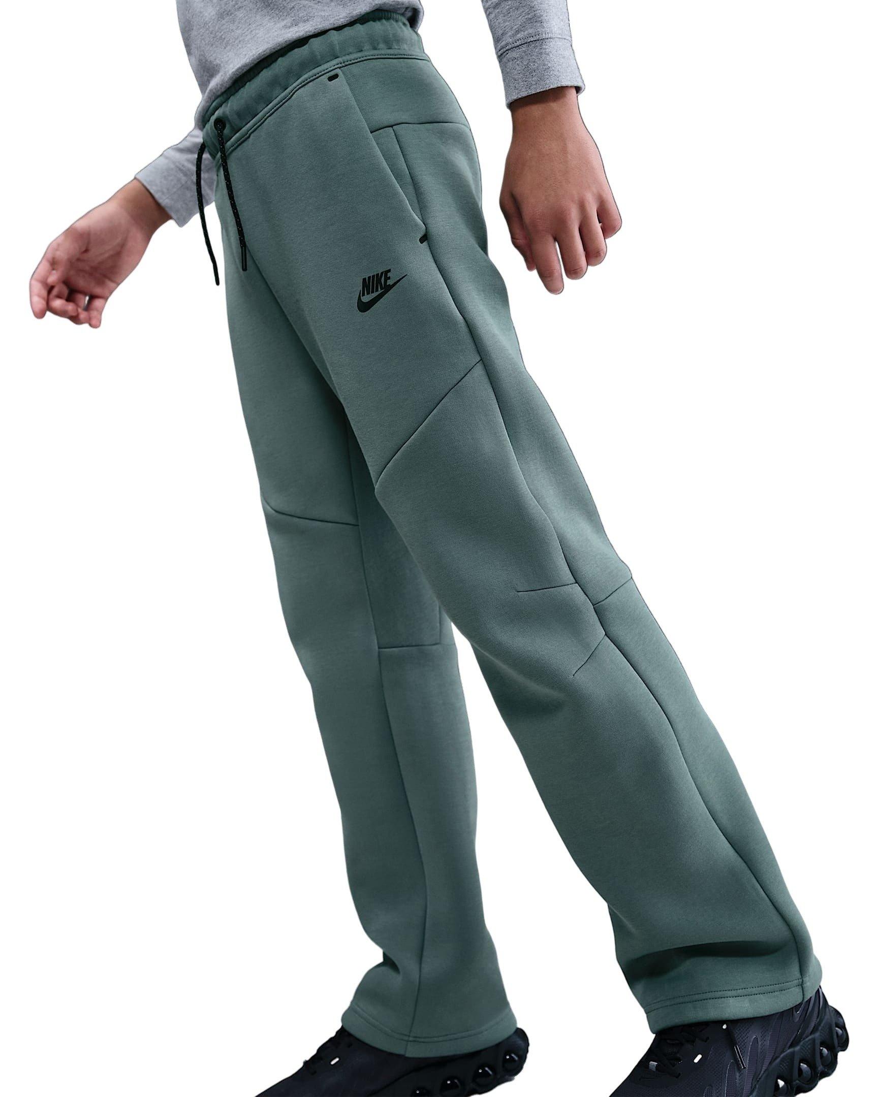 Nike Sportswear Tech Fleece Big Boys' Green Open-Hem Pants
