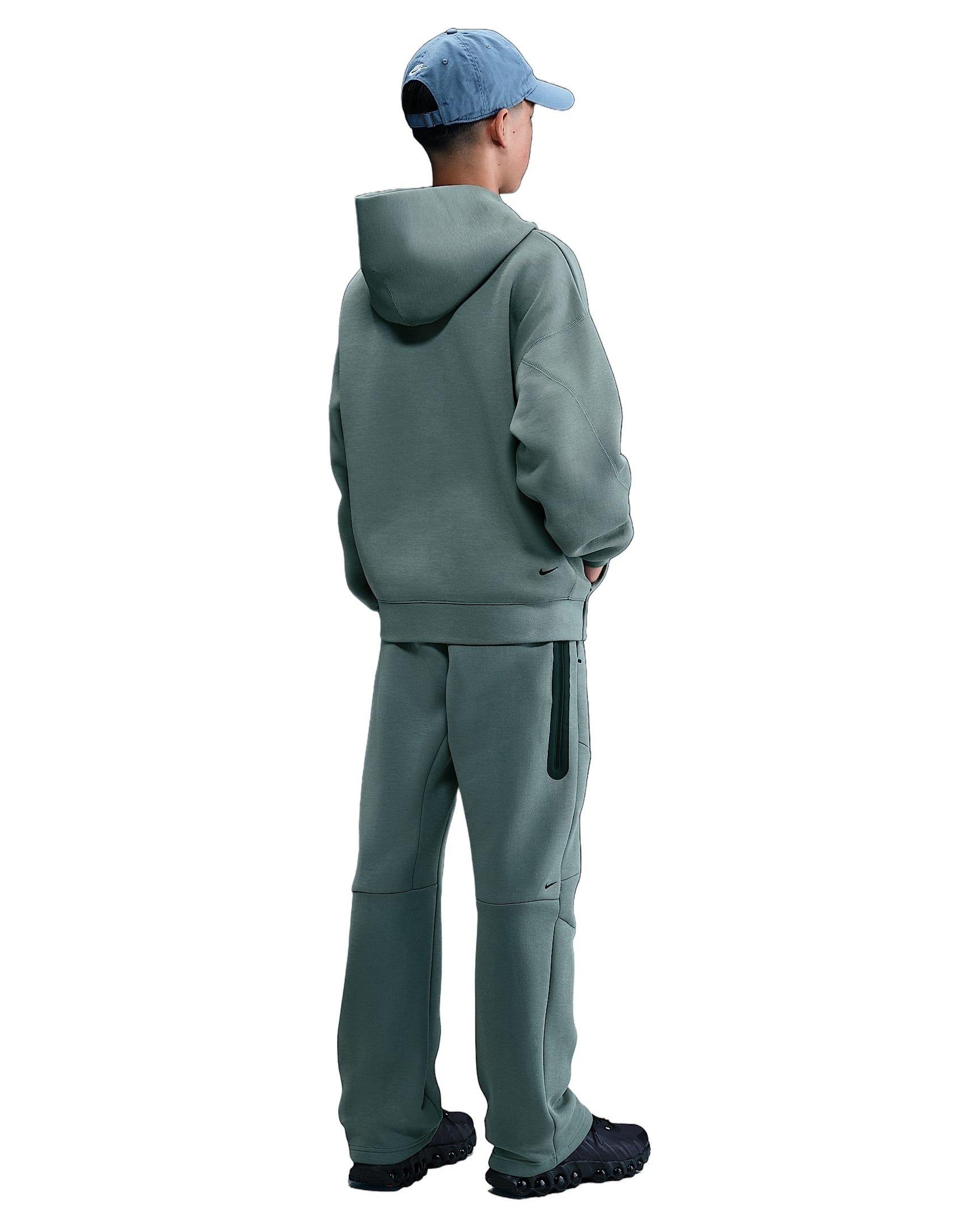 Nike Sportswear Tech Fleece Big Boys' Green Open-Hem Pants