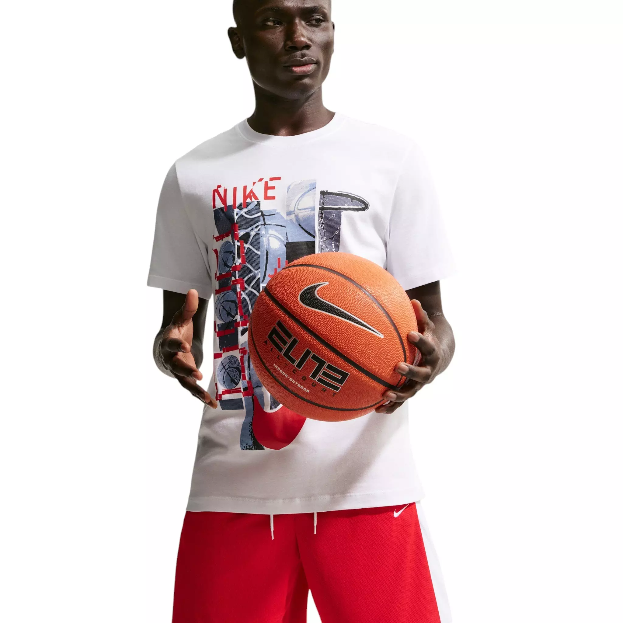 Nike Men's Dri-FIT 10" Game Classic Basketball Shorts - University Red/White/University Red/White - RED/WHITE/RED/WHITE