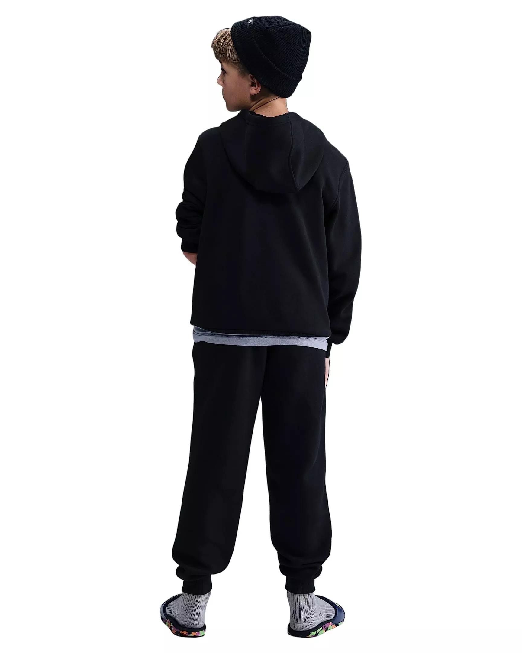 Nike Big Boys' Sportswear Club Fleece Glitch Joggers -Black - BLACK
