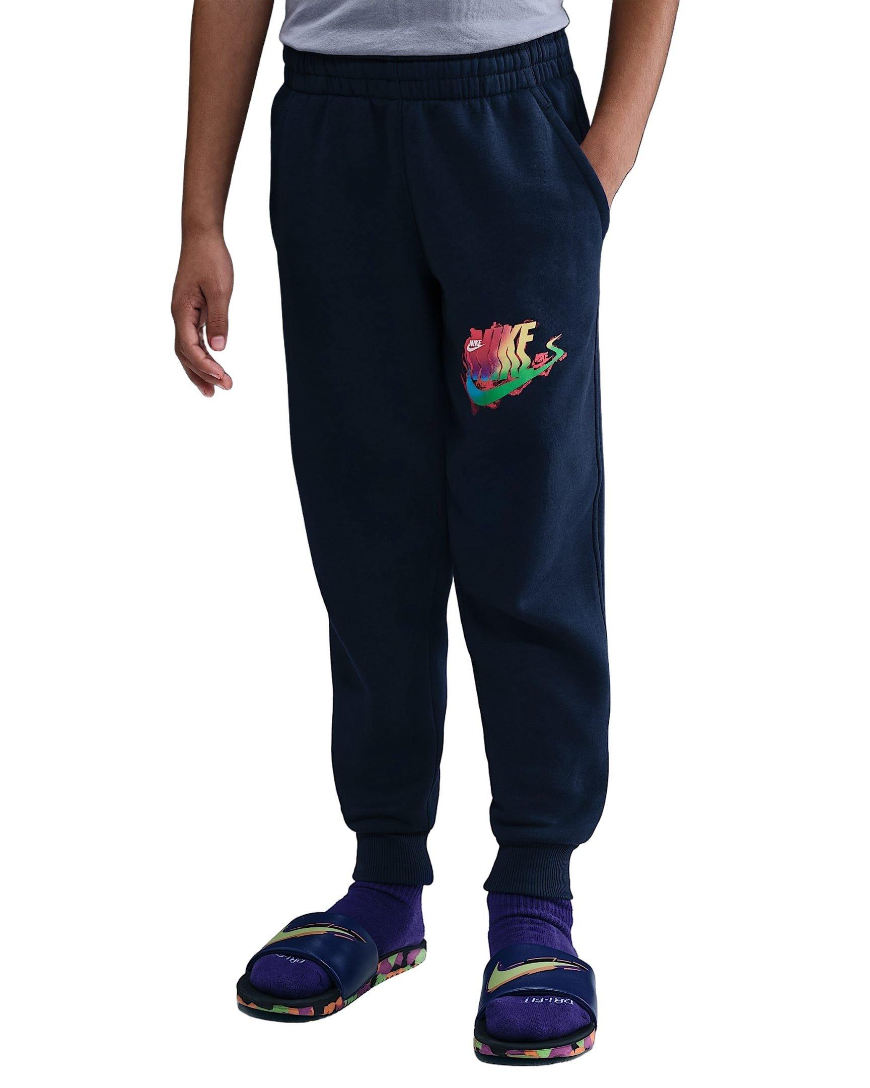 Nike Big Boys' Sportswear Club Fleece Glitch Joggers - Blue - BLUE Thumbnail View 1