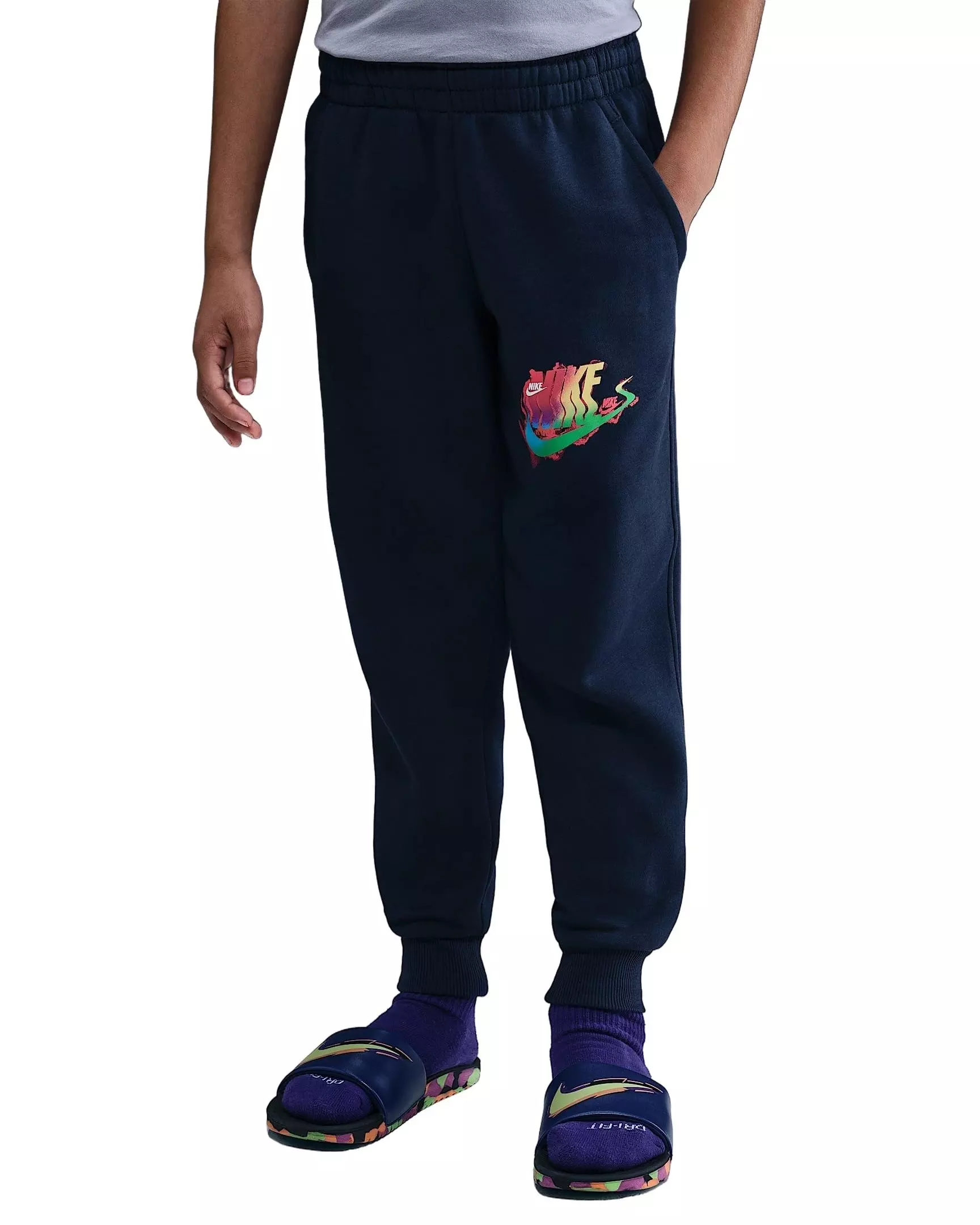 Nike Big Boys' Sportswear Club Fleece Glitch Joggers - Blue - BLUE