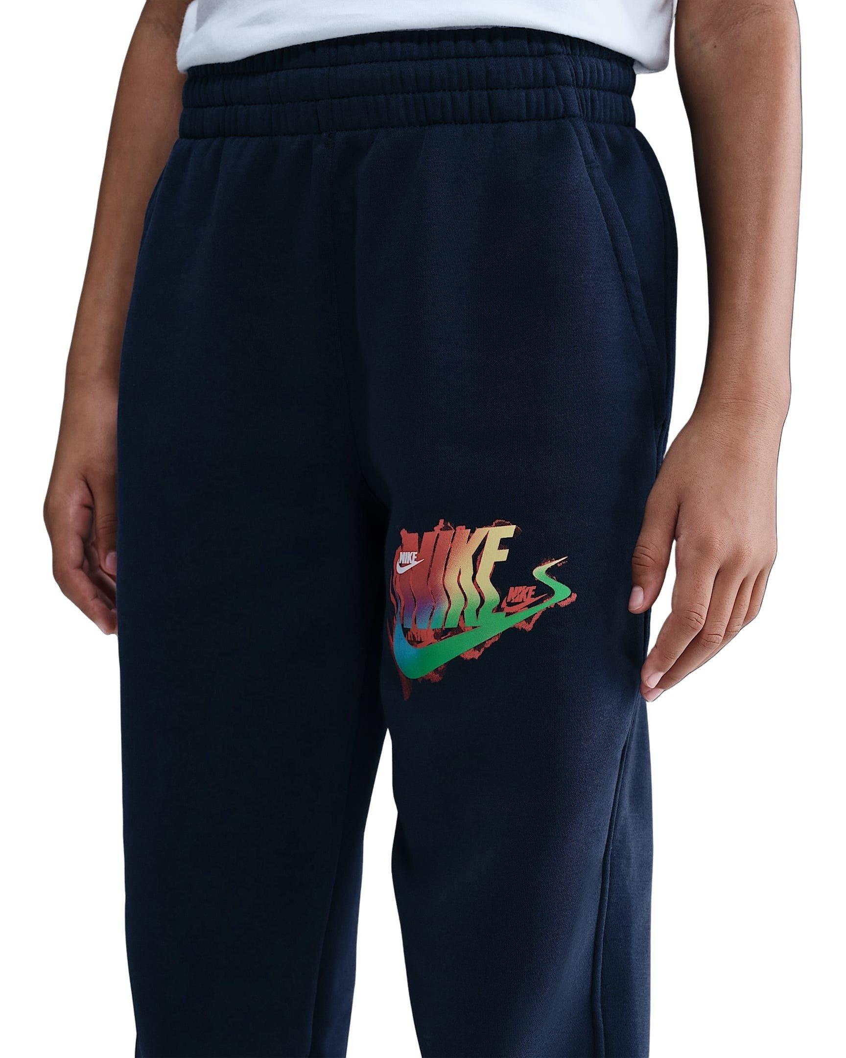 Nike Sportswear Club Fleece Big Boys' Blue Glitch Joggers