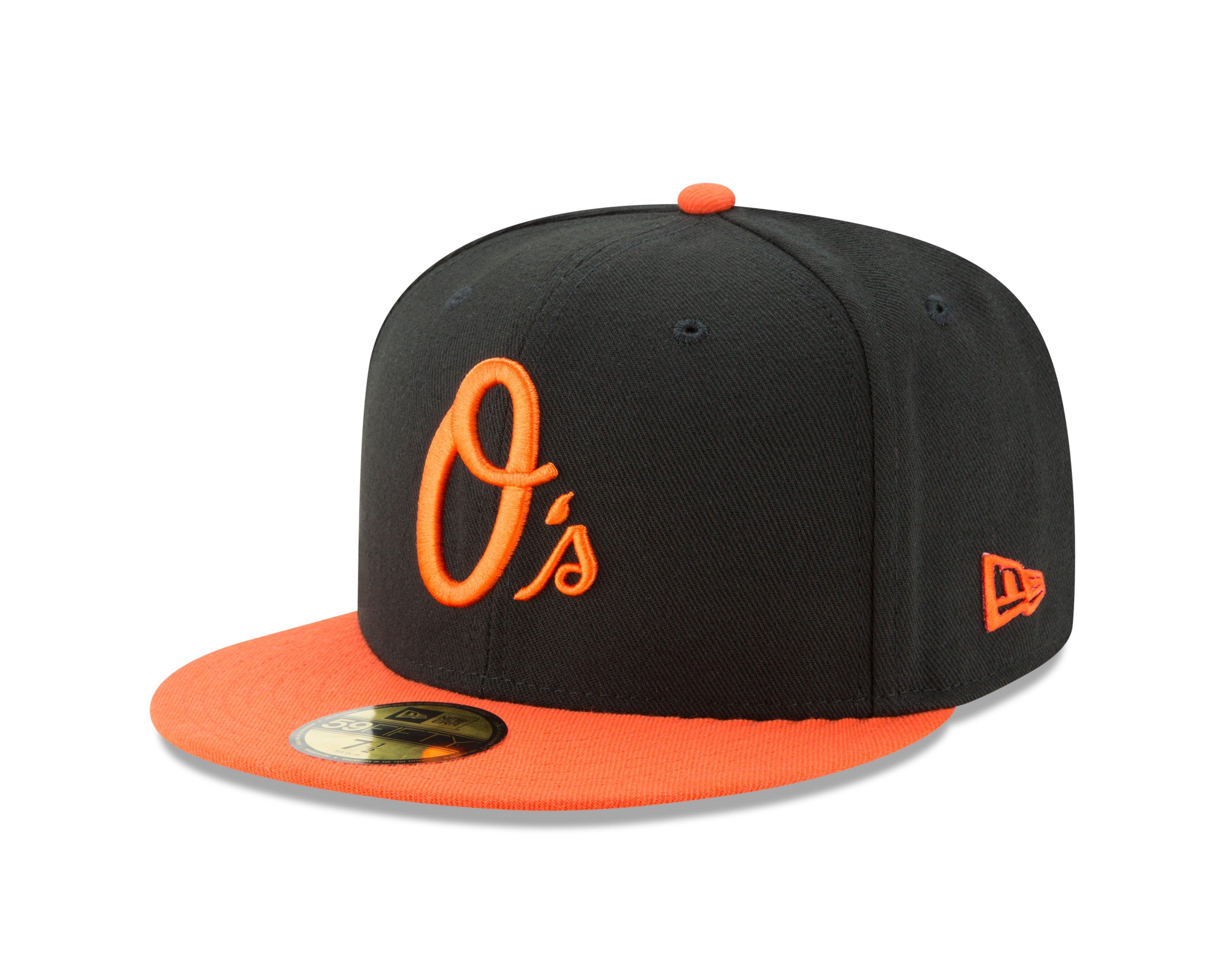 New Era Baltimore Orioles 59FIFTY Authentic Collection Fitted Hat - Orange/White/Black - WHITE/BLACK/ORANGE Thumbnail View 1