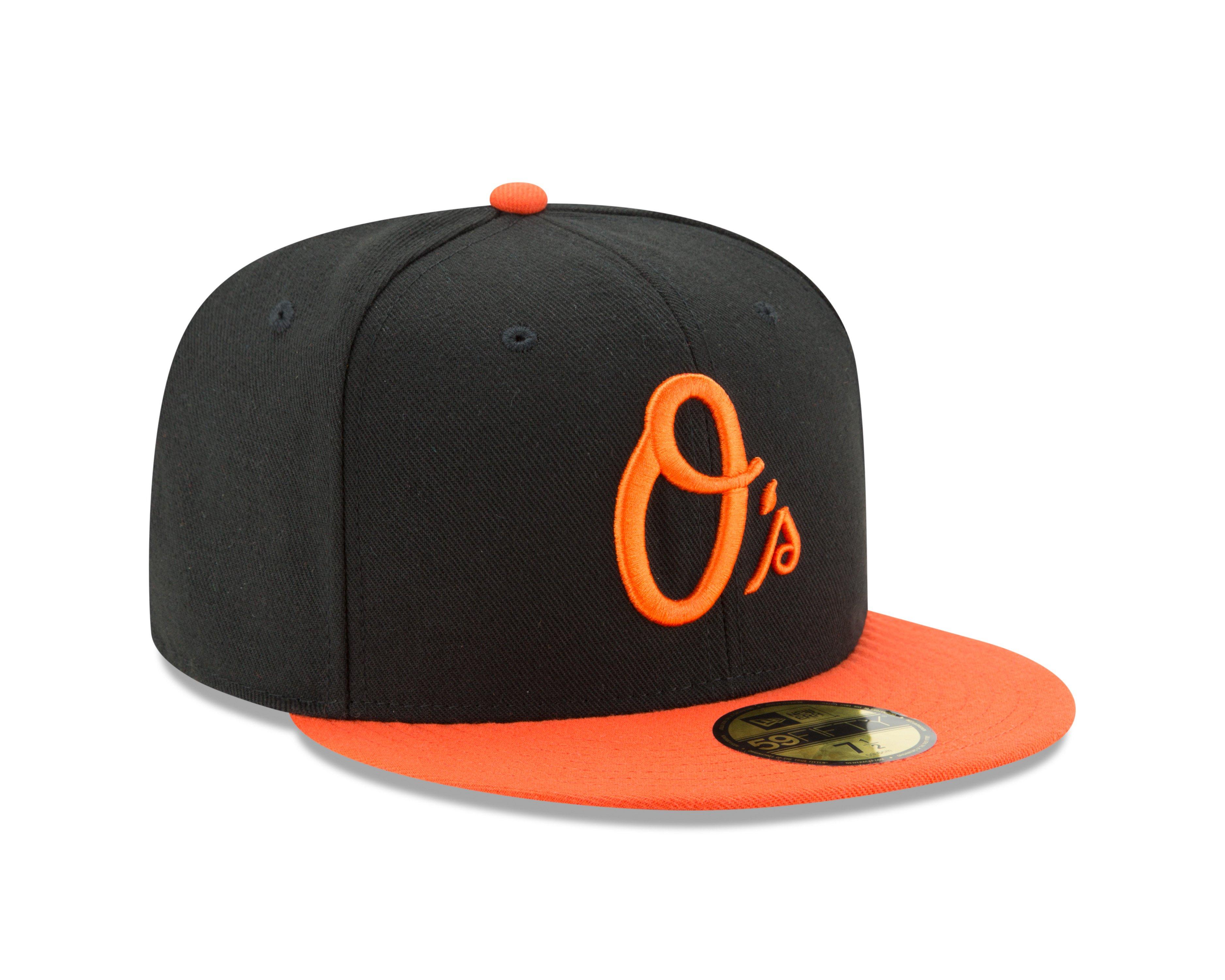 New Era Baltimore Orioles 59FIFTY Authentic Collection Fitted Hat - Orange/White/Black - WHITE/BLACK/ORANGE Thumbnail View 3
