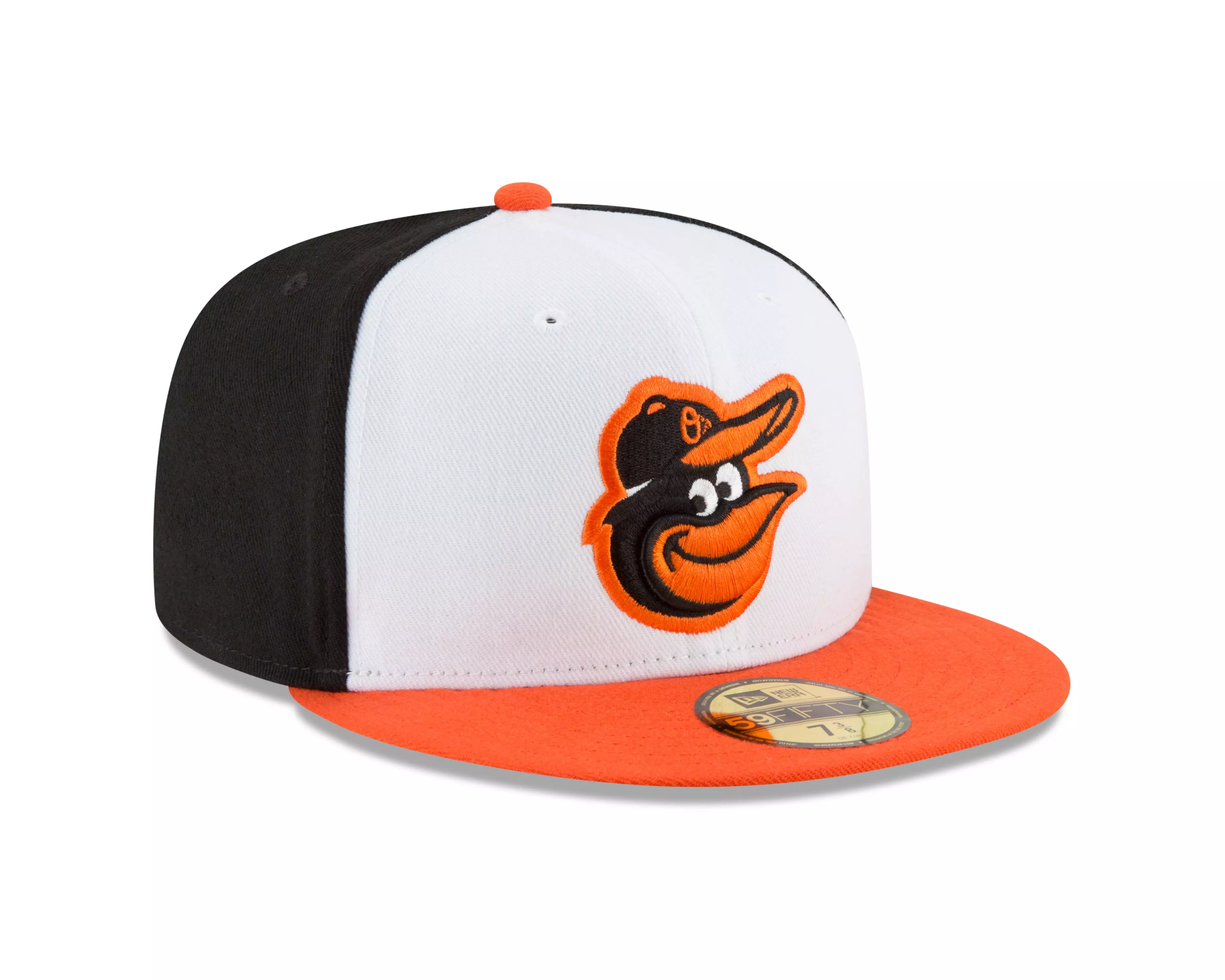 New Era Baltimore Orioles 59FIFTY Authentic Collection Home Fitted Hat - WHITE/BLACK/ORANGE
