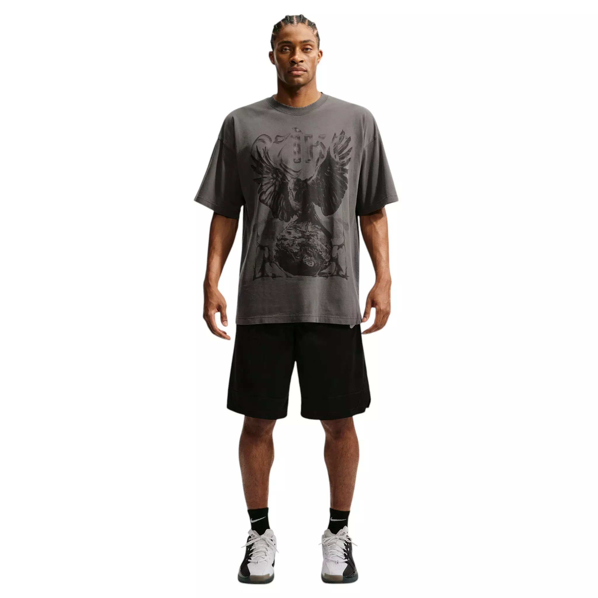 Nike Men's Crow Basketball Oversized T-Shirt - BLACK