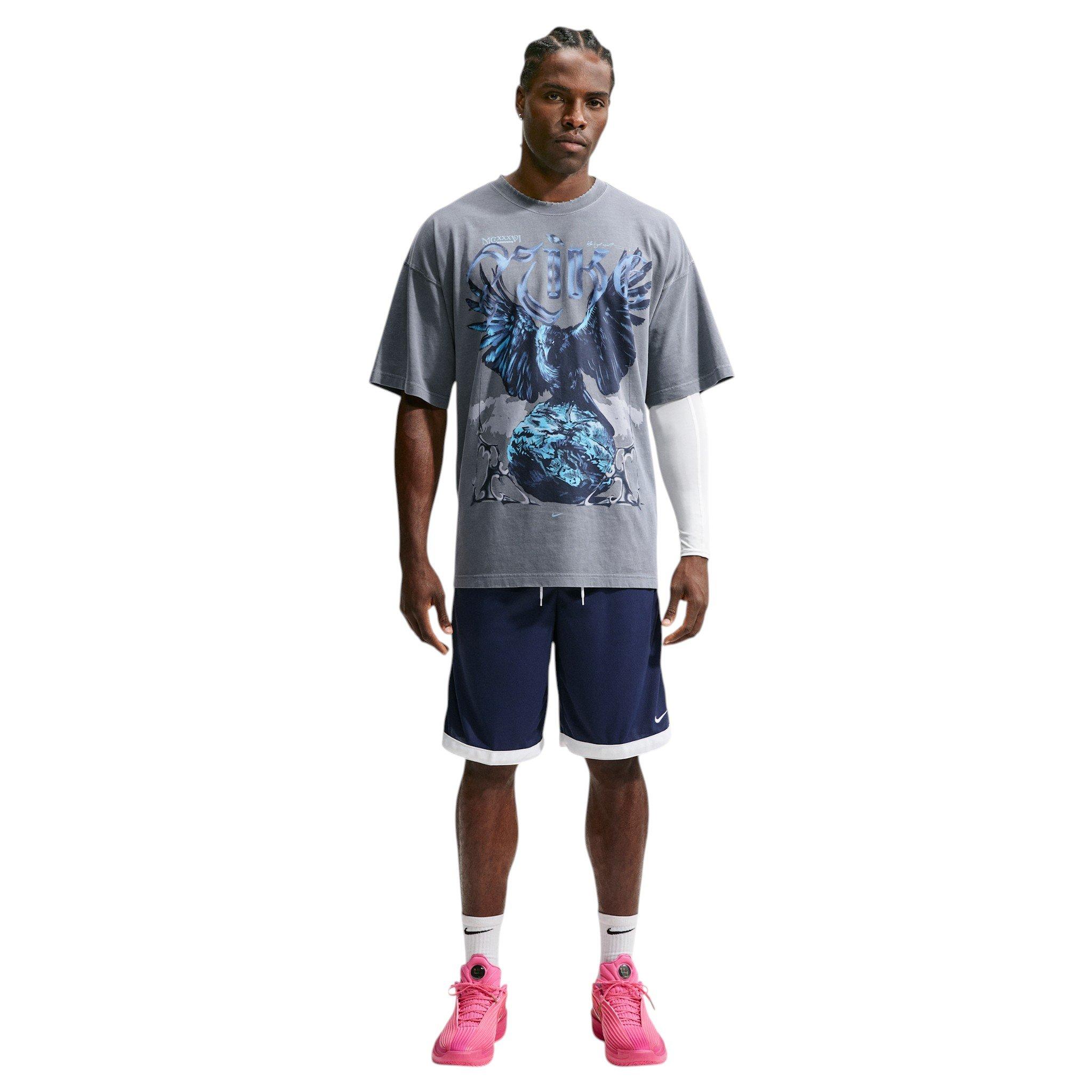 Nike Men's Crow Basketball Oversized T-Shirt - GREY