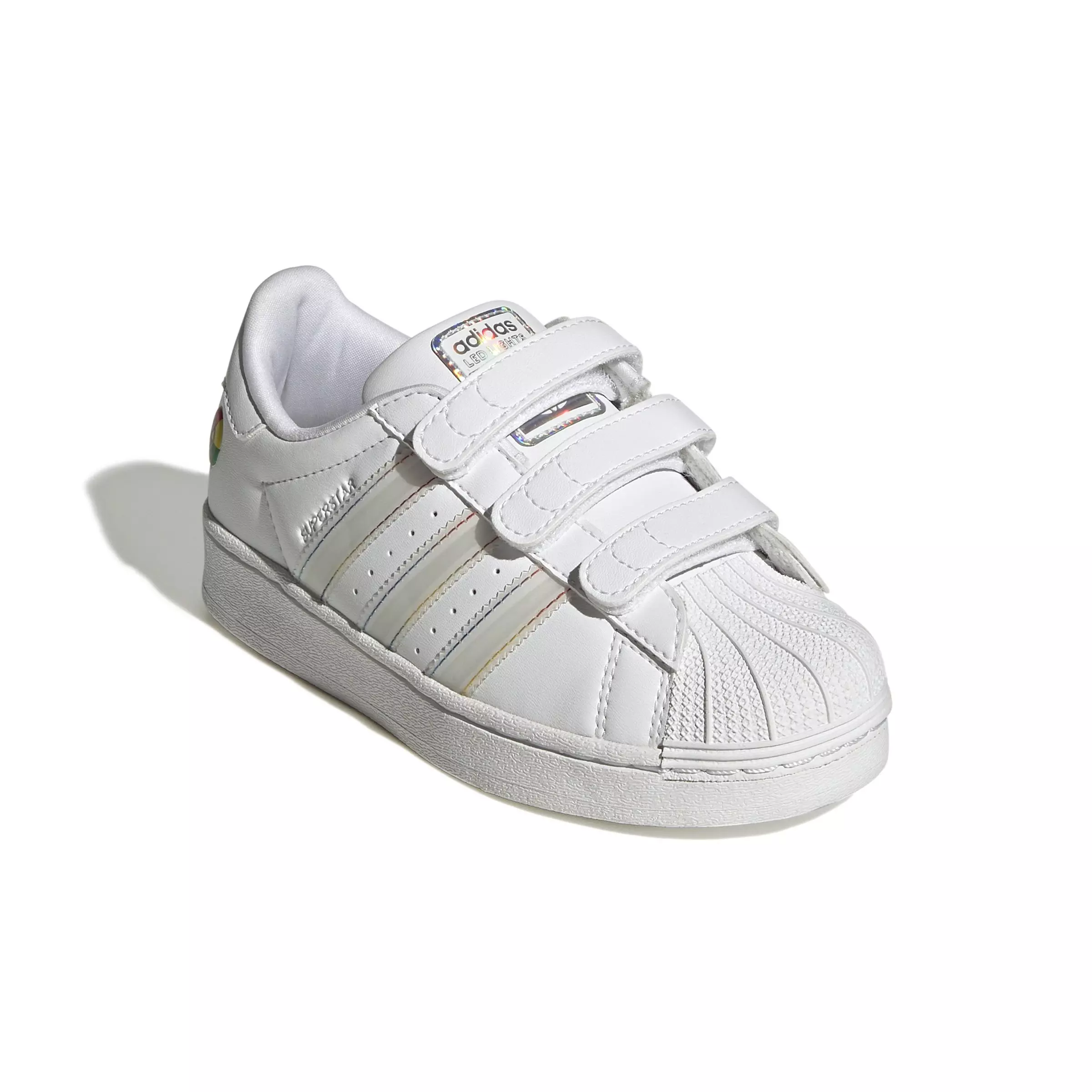 adidas Originals Superstar LED Lights CC "Ftwr White/Core Black" Preschool Boys' Shoe - WHITE/WHITE/BLACK