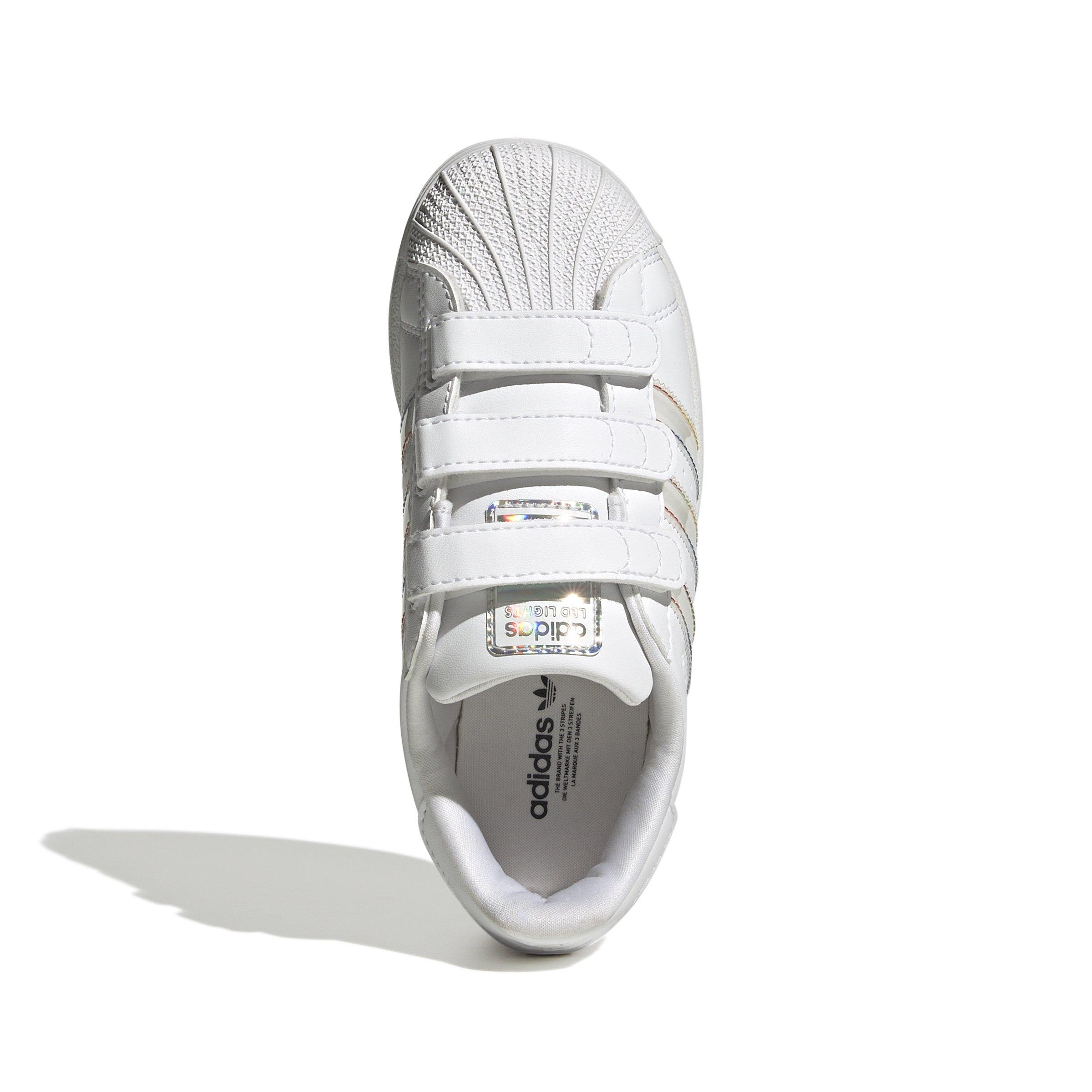 adidas Originals Superstar LED Lights CC Preschool Boys' "Ftwr White/Core Black" Shoe