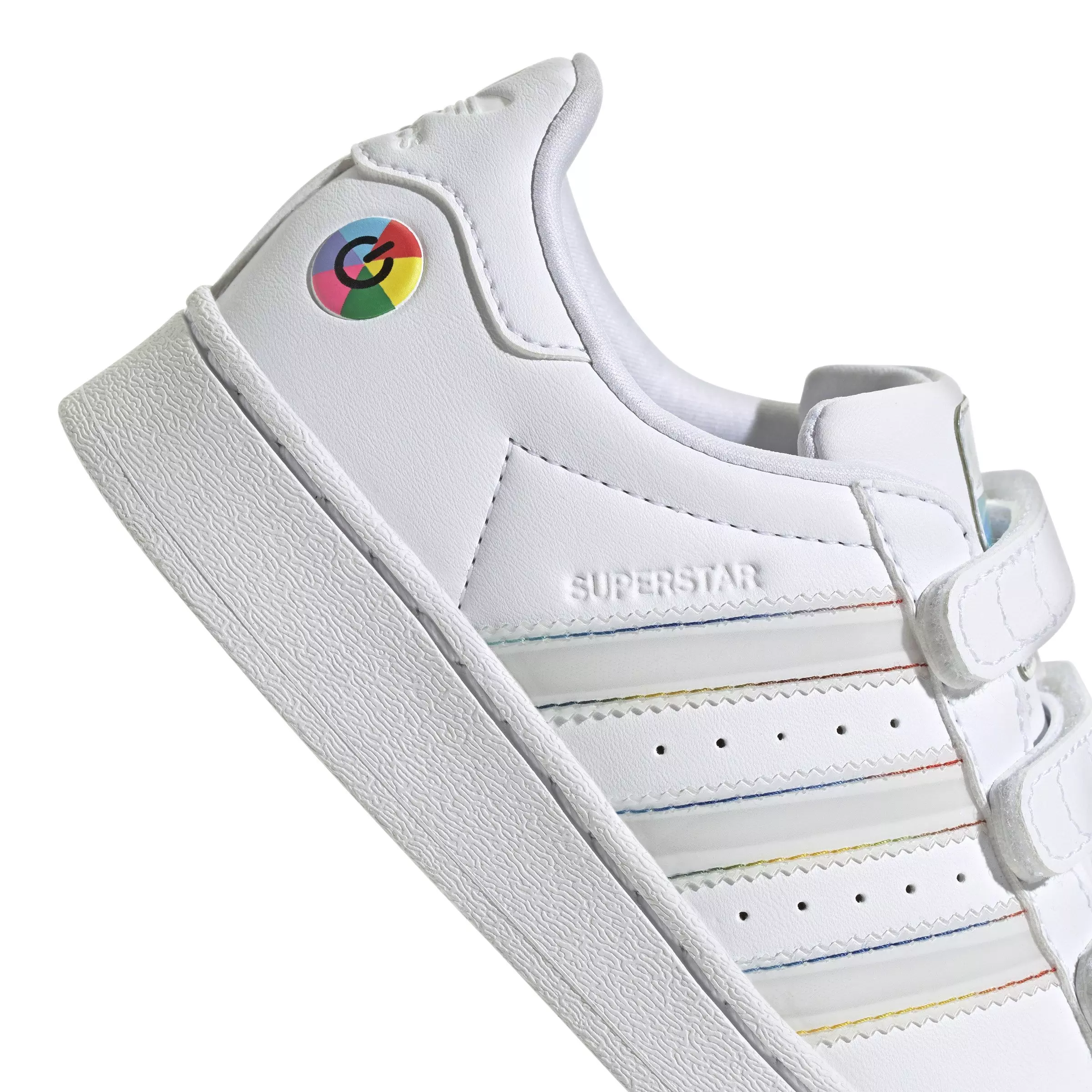 adidas Originals Superstar LED Lights CC "Ftwr White/Core Black" Preschool Boys' Shoe - WHITE/WHITE/BLACK
