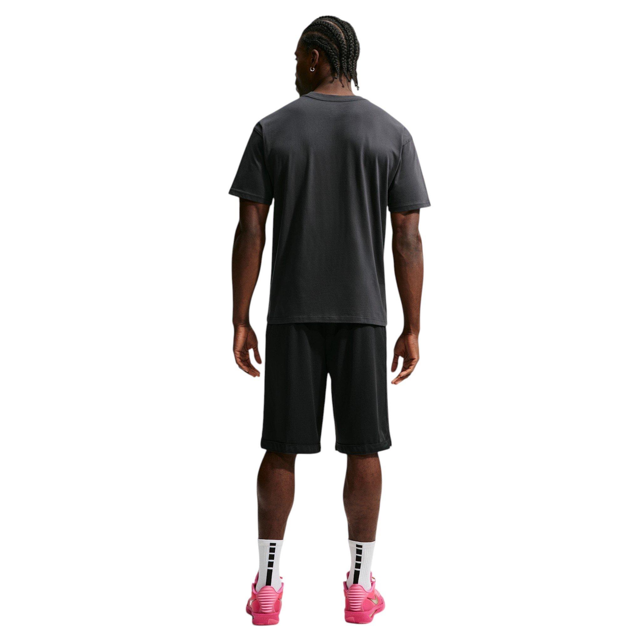 Nike Men's Spiked Basketball T-Shirt - BLACK Thumbnail View 5