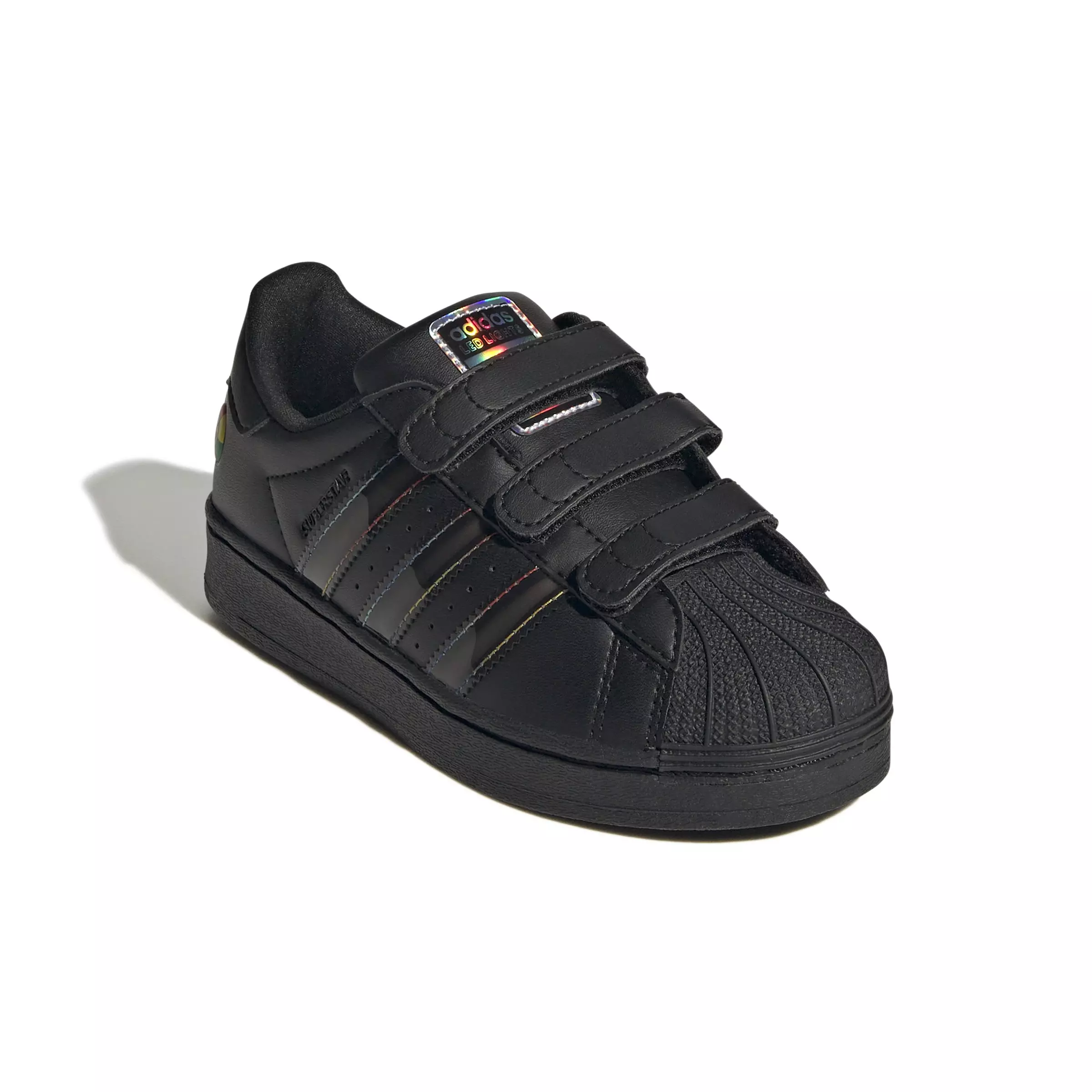adidas Originals Superstar LED Lights CC "Core Black" Preschool Boys' Shoe - BLACK/BLACK/BLACK