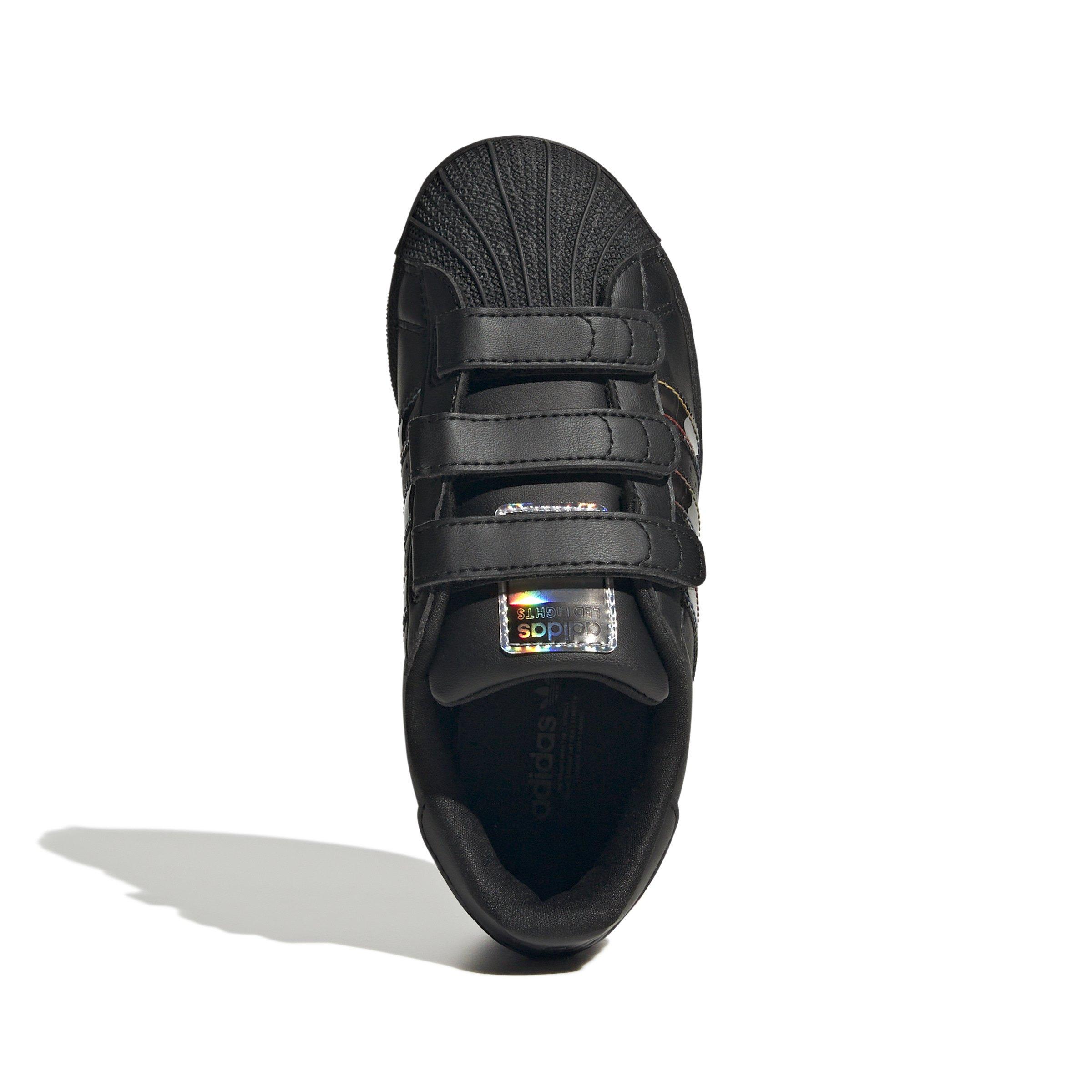 adidas Originals Superstar LED Lights CC Preschool Boys' "Core Black" Shoe