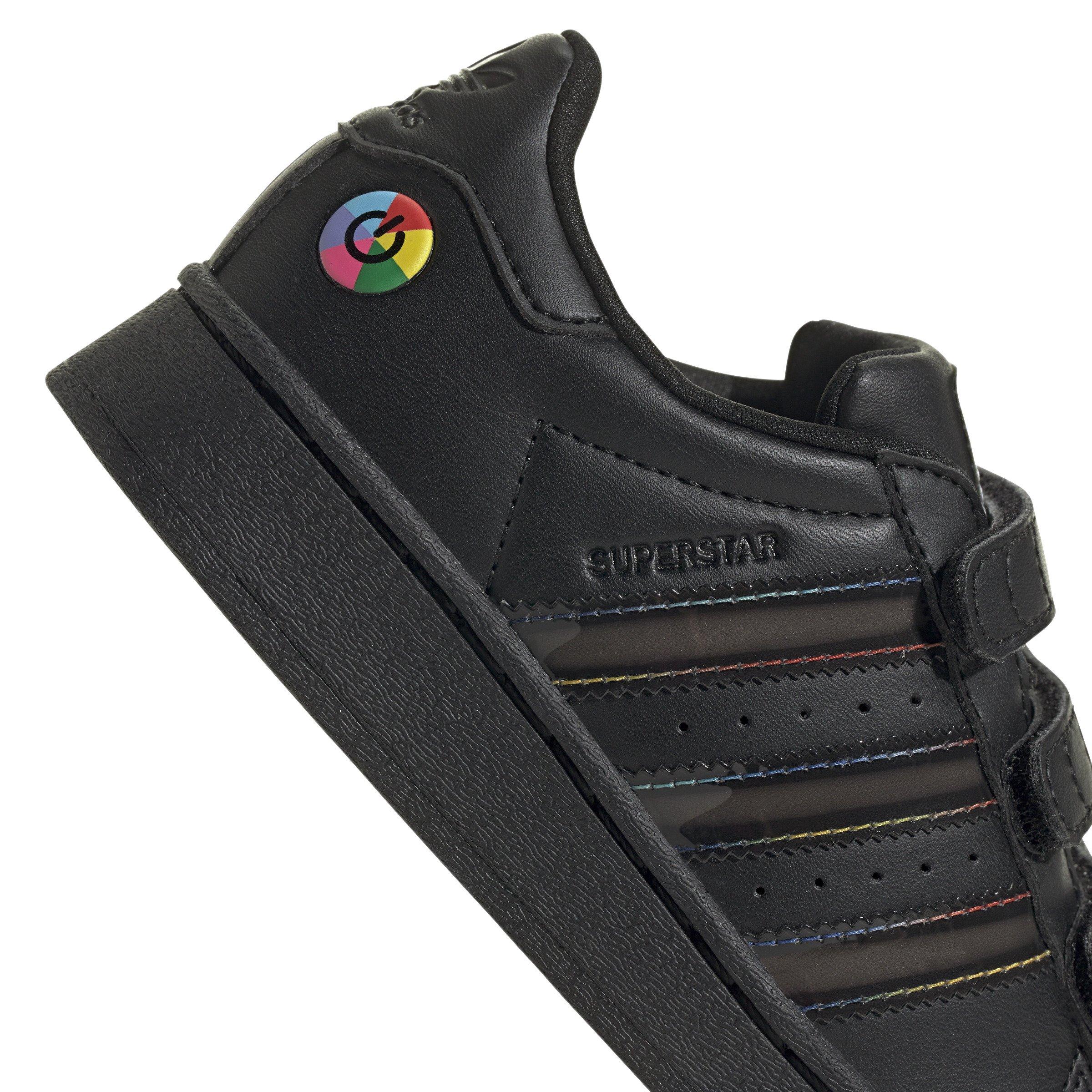 adidas Originals Superstar LED Lights CC Preschool Boys' "Core Black" Shoe