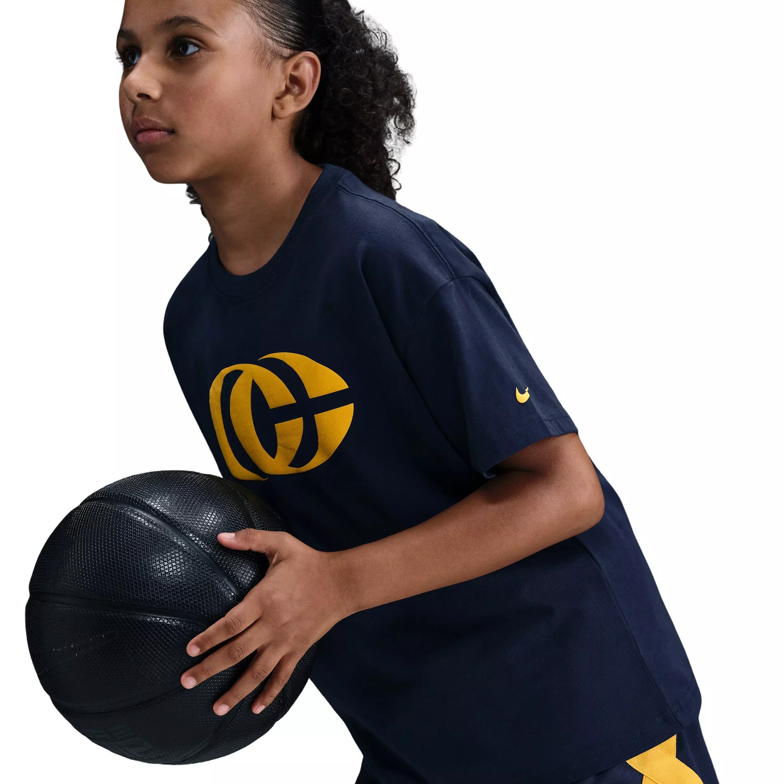 Nike Big Kids' Caitlin Clark Crossover Shorts -Navy/Yellow - NAVY/YELLOW