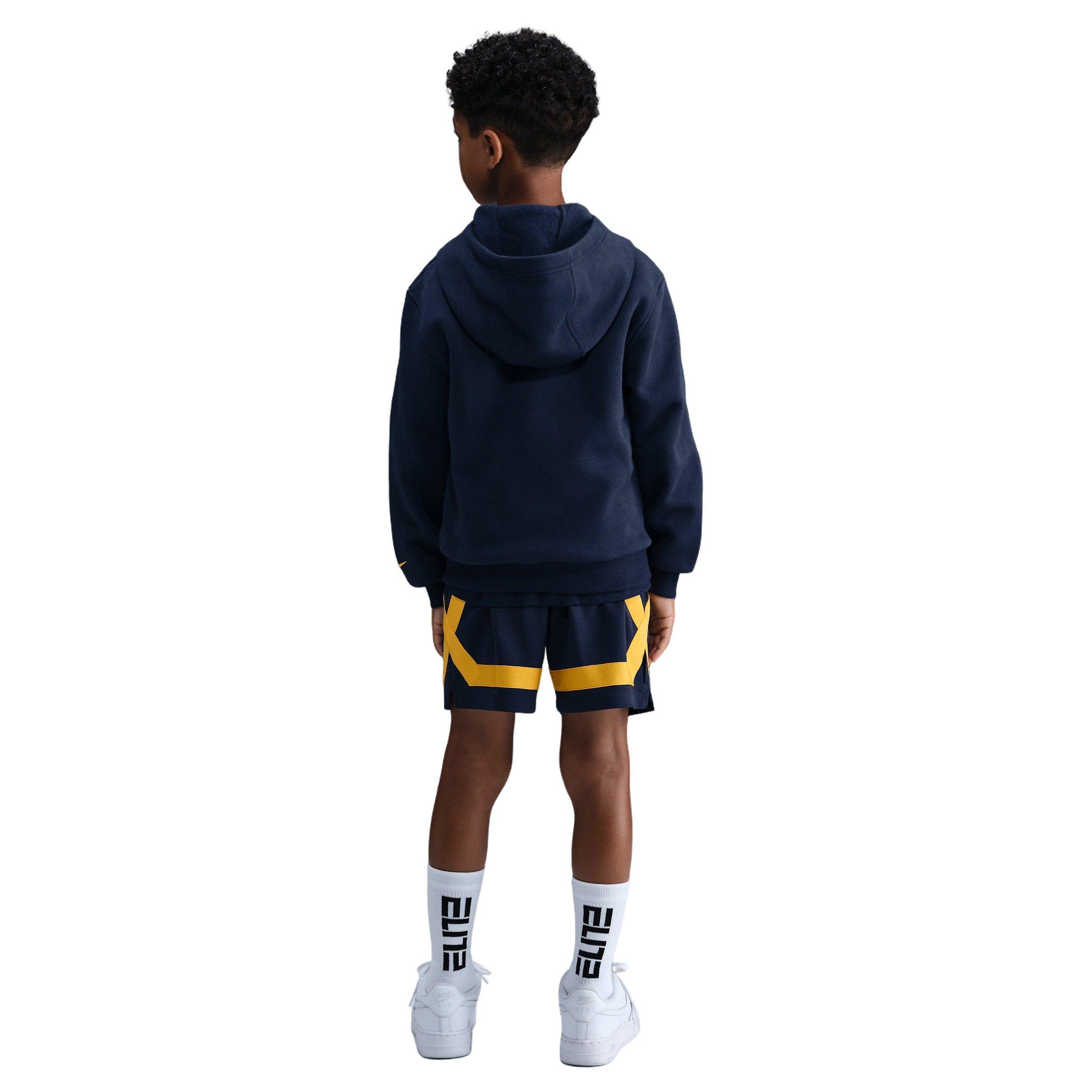 Nike Big Kids' Caitlin Clark Crossover Shorts -Navy/Yellow - NAVY/YELLOW Thumbnail View 6