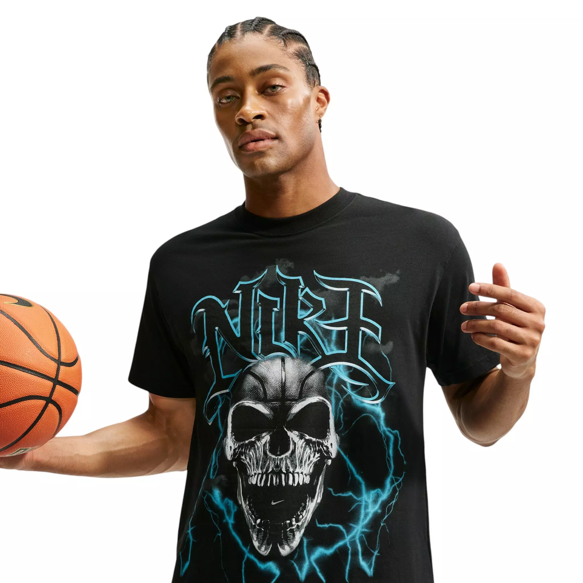 Nike Men's Summit Skull Basketball T-Shirt - BLACK