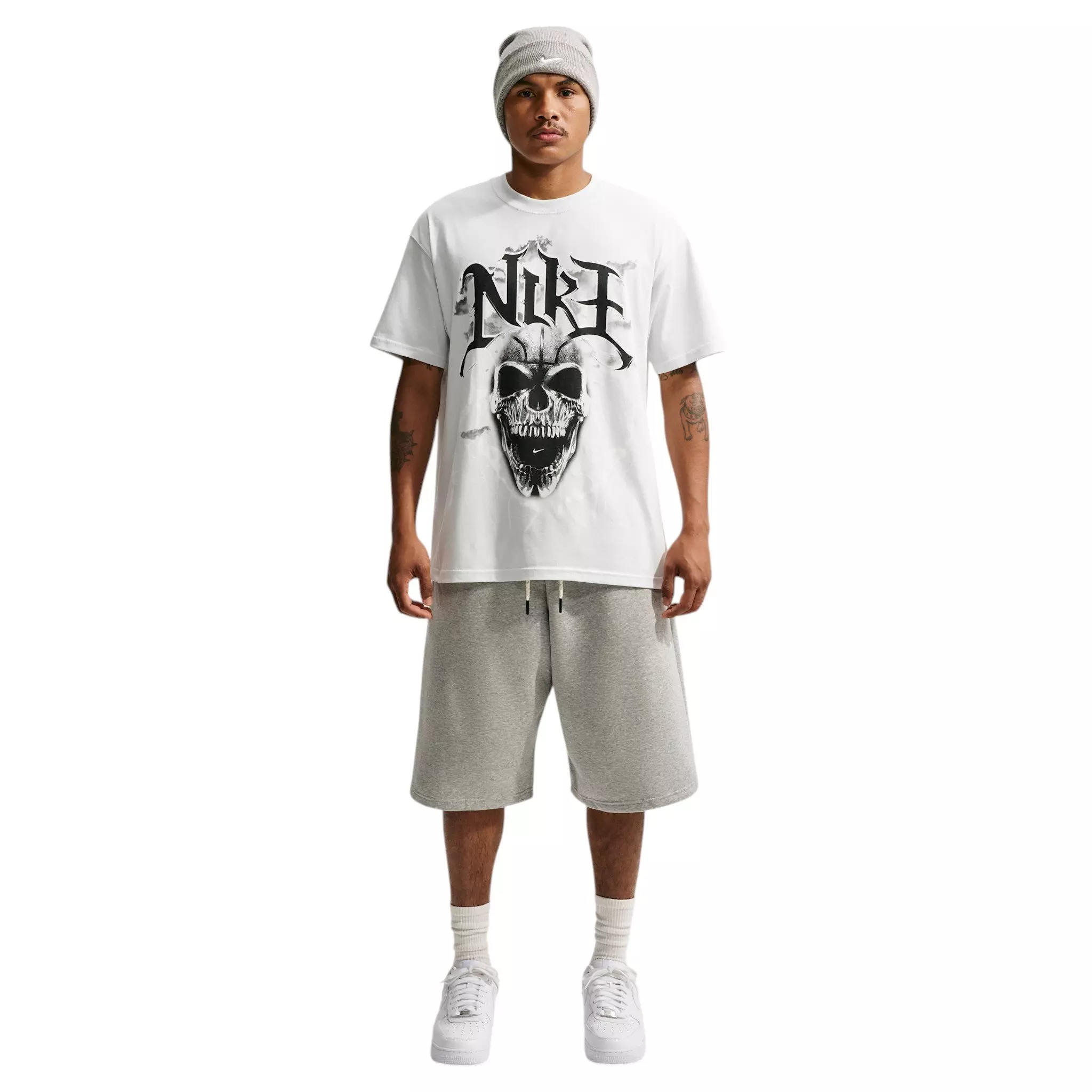 Nike Men's Summit Skull Basketball T-Shirt - WHITE