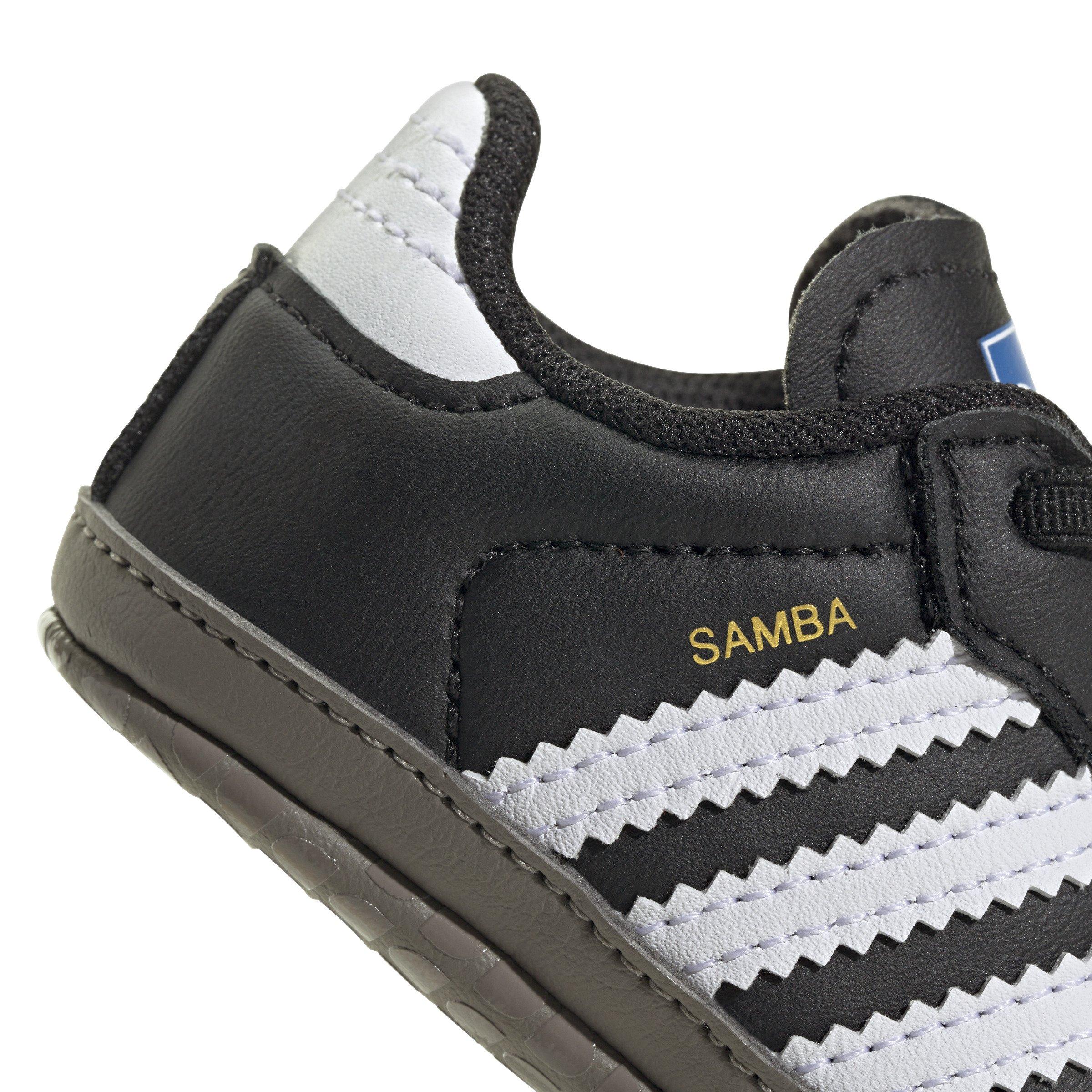 adidas Originals Samba Infant Boys' "Core Black/Ftwr White/Bluebird" Crib Shoe