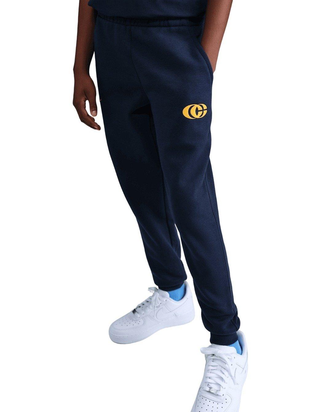 Nike Big Kids' Caitlin Clark Fleece Pants - Navy/Yellow - NAVY/YELLOW Thumbnail View 1