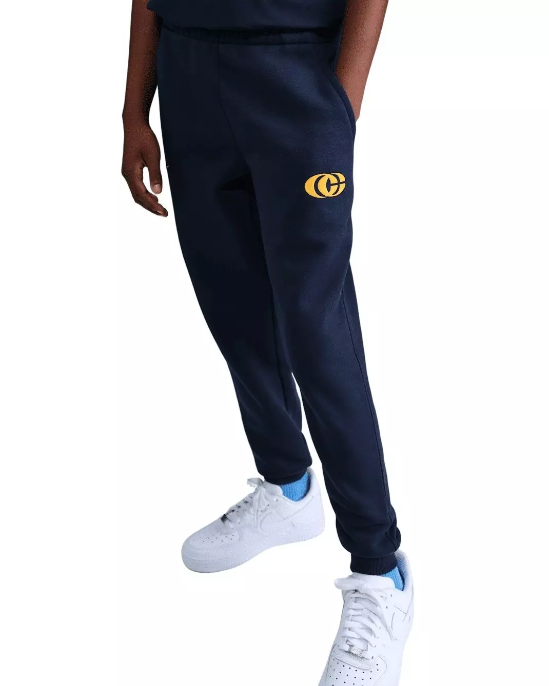 Nike Big Kids' Caitlin Clark Fleece Pants - Navy/Yellow - NAVY/YELLOW
