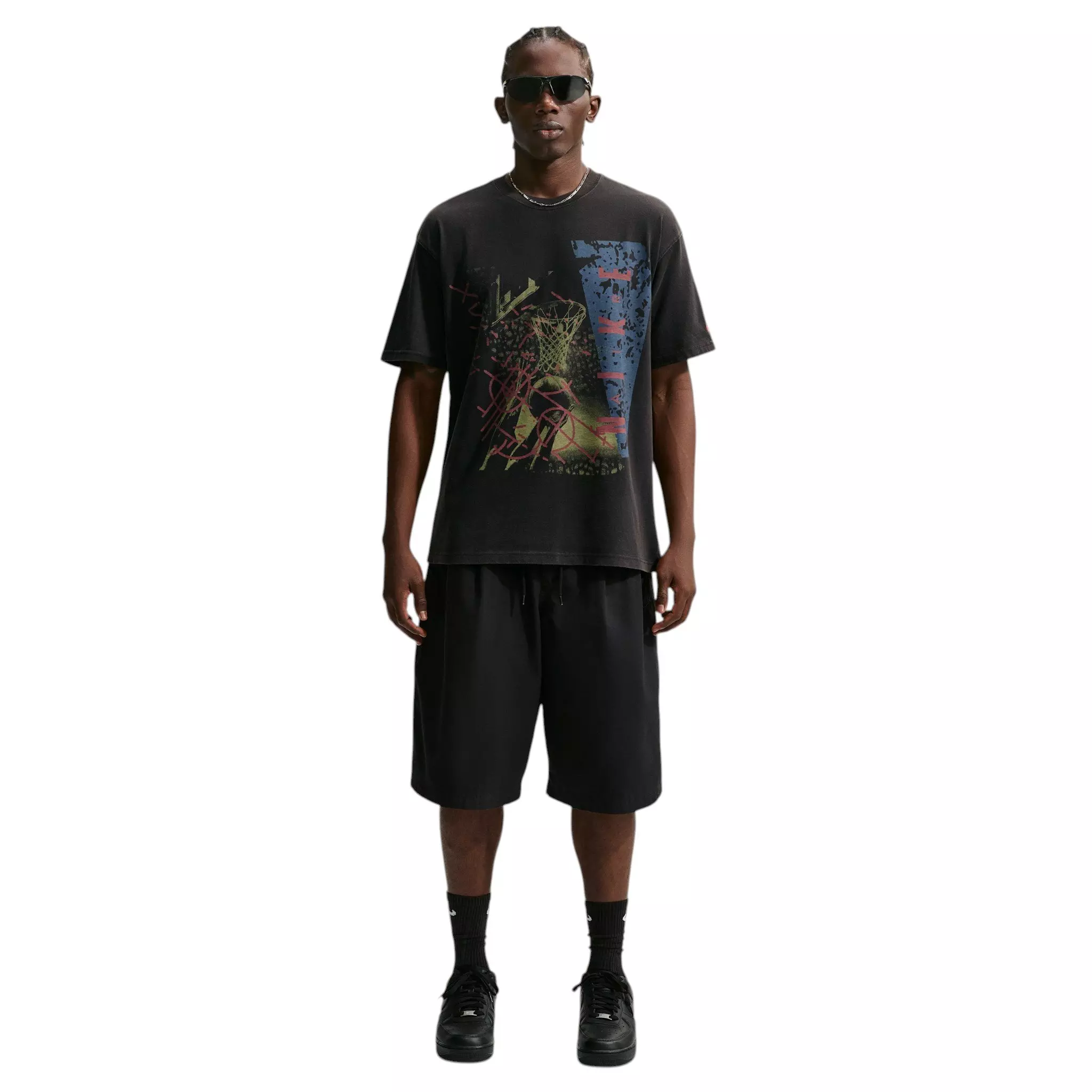 Nike Men's M90 Summit Hoop Basketball T-Shirt - BLACK