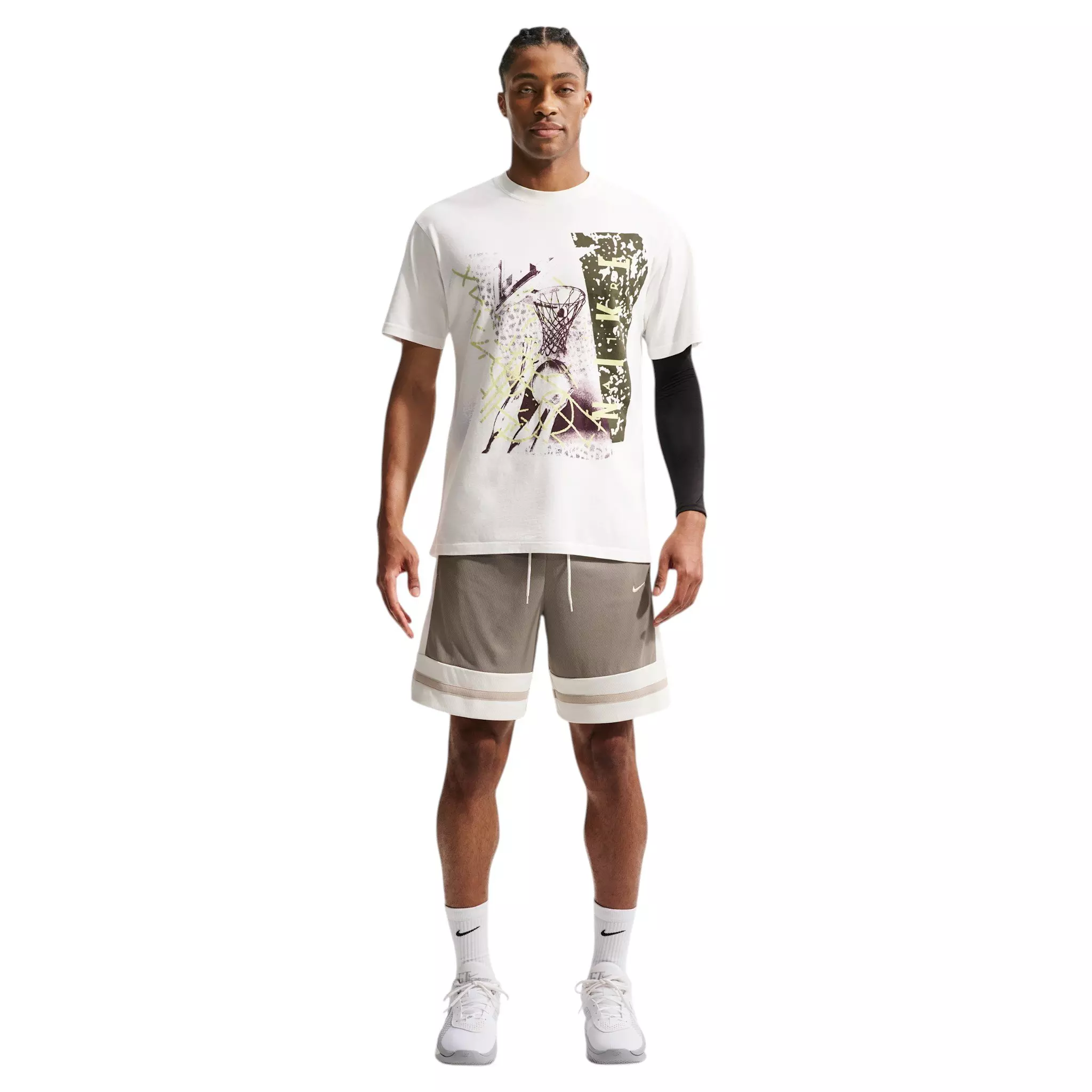 Nike Men's M90 Summit Hoop Basketball T-Shirt - WHITE