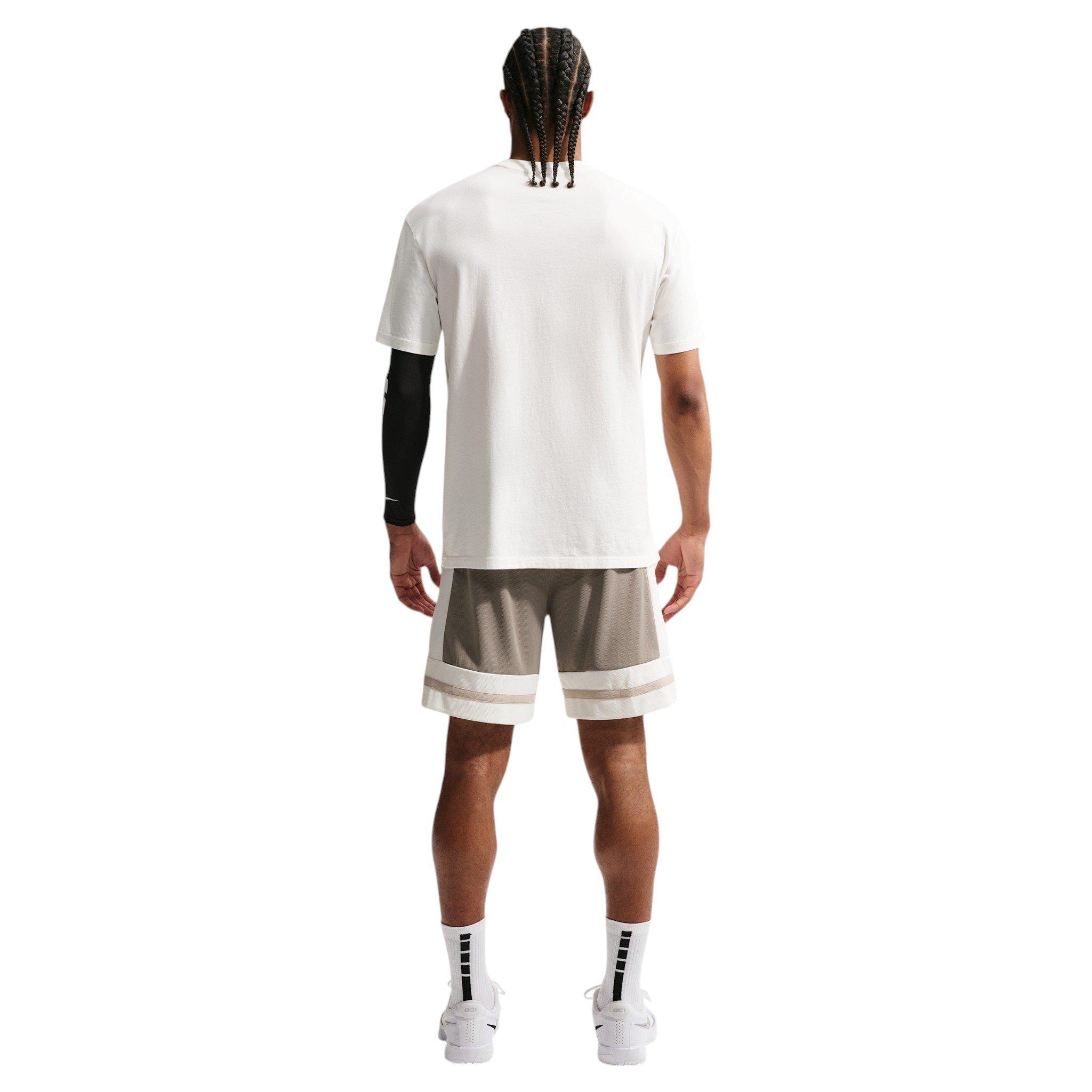 Nike Men's M90 Summit Hoop Basketball T-Shirt - WHITE Thumbnail View 5