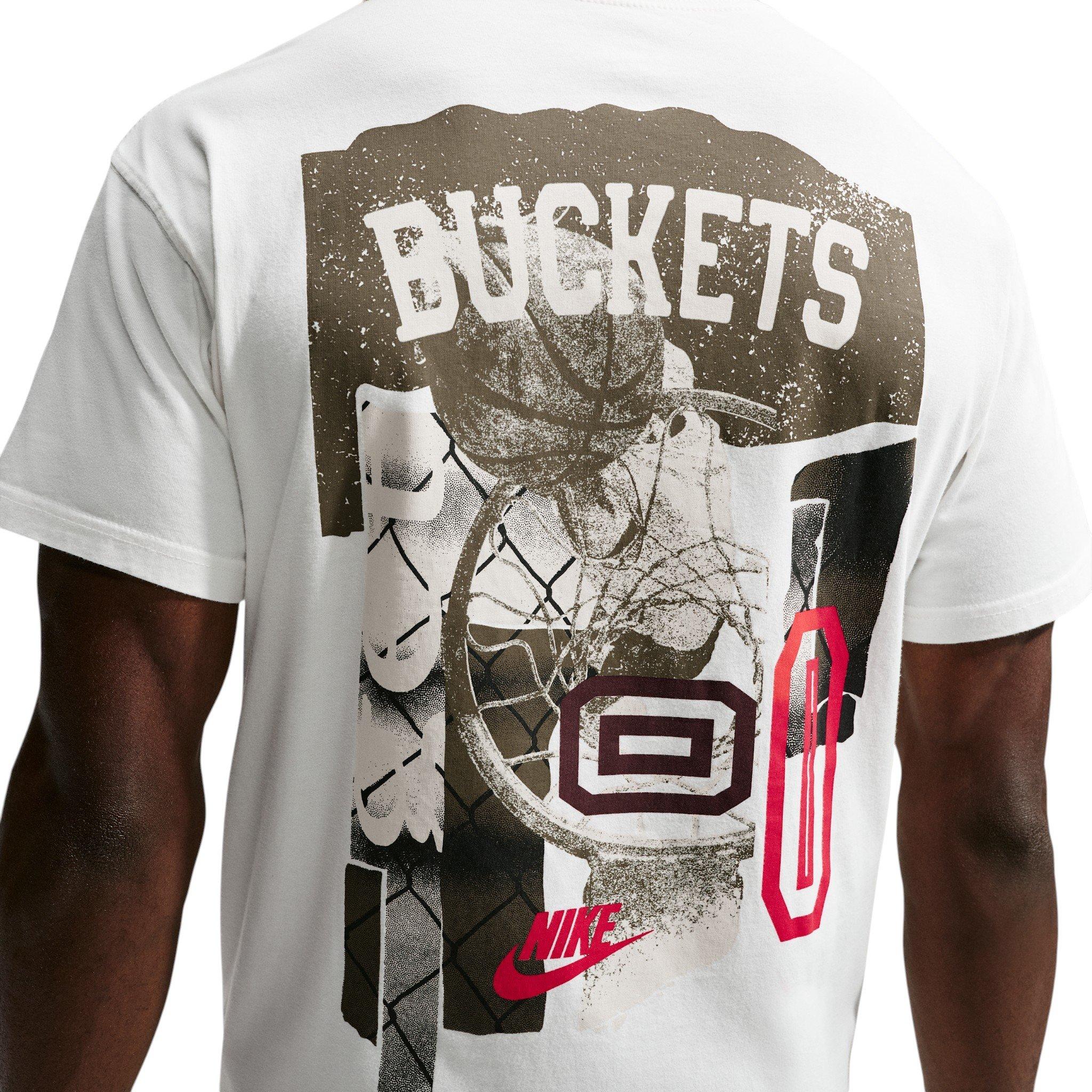 Nike Men's M90 Buckets Basketball T-Shirt - WHITE