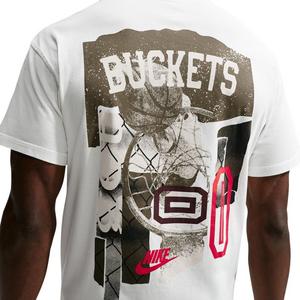 Nike Men's M90 Buckets Basketball T-Shirt - WHITE
