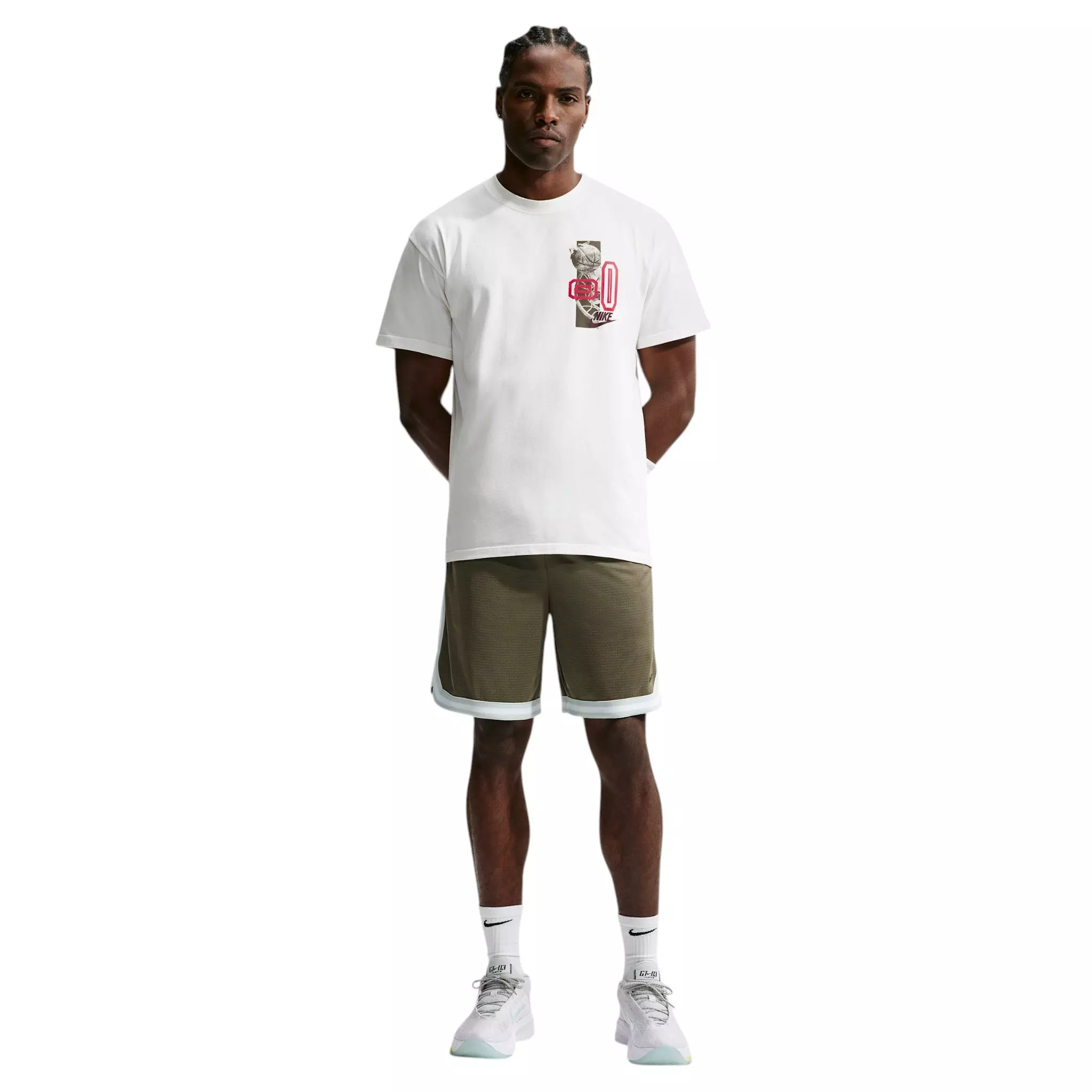 Nike Men's M90 Buckets Basketball T-Shirt - WHITE
