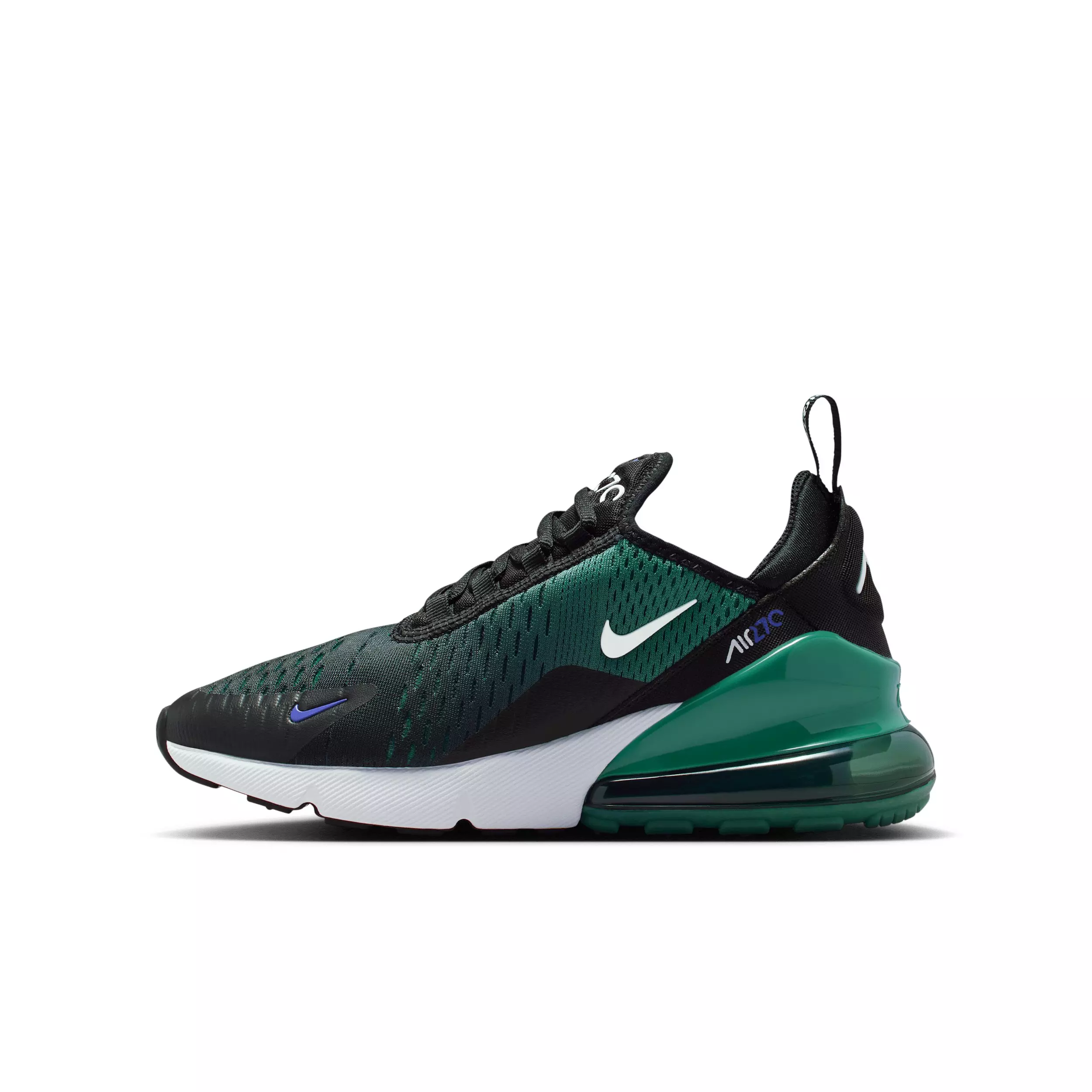 Nike Air Max 270 "Black/Evergreen Aura/Deep Night/White" Grade School Boys' Shoe - BLACK/EVERGREEN/NIGHT/WHITE