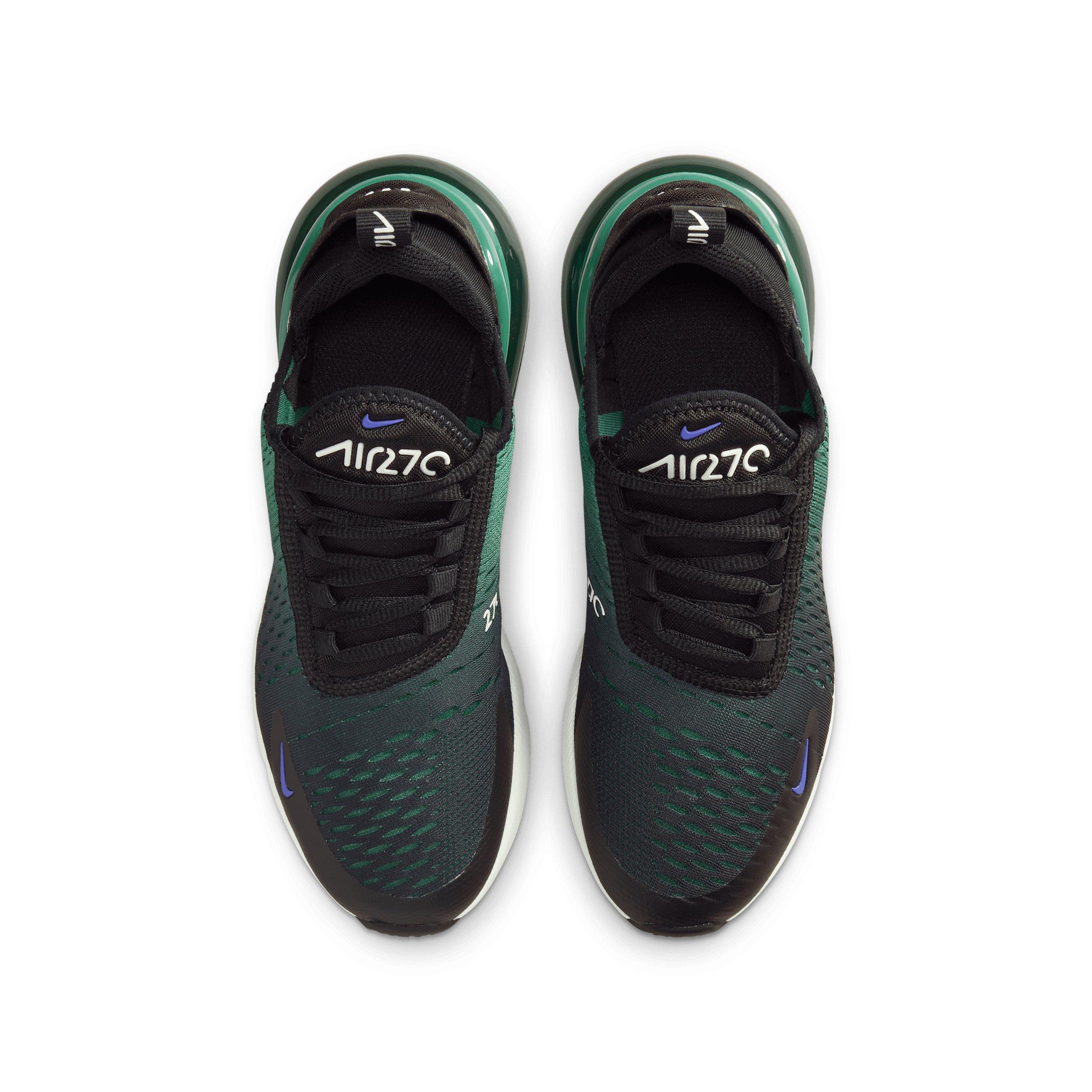 Nike Air Max 270 Grade School Boys' "Black/Evergreen Aura/Deep Night/White" Shoe