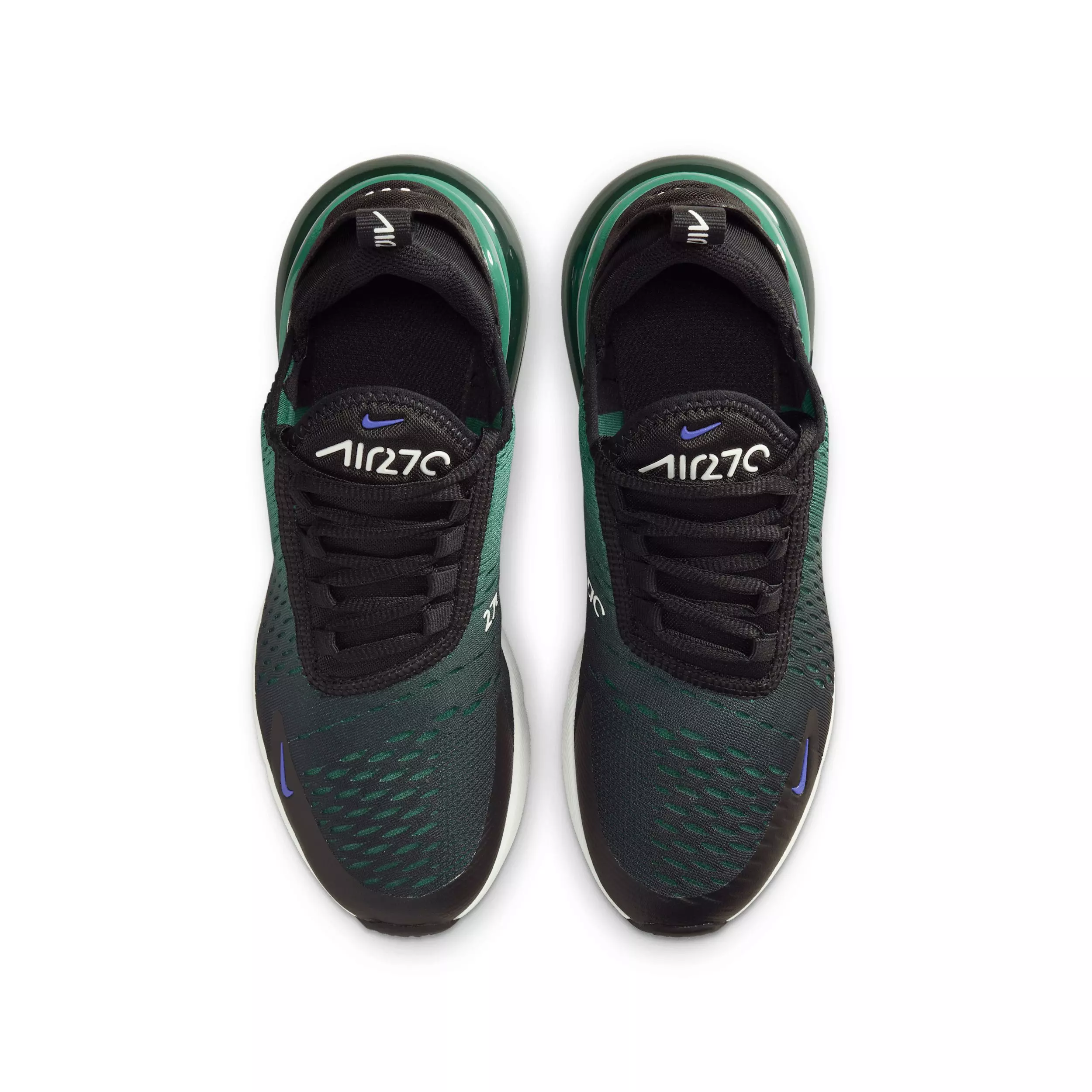 Nike Air Max 270 "Black/Evergreen Aura/Deep Night/White" Grade School Boys' Shoe - BLACK/EVERGREEN/NIGHT/WHITE