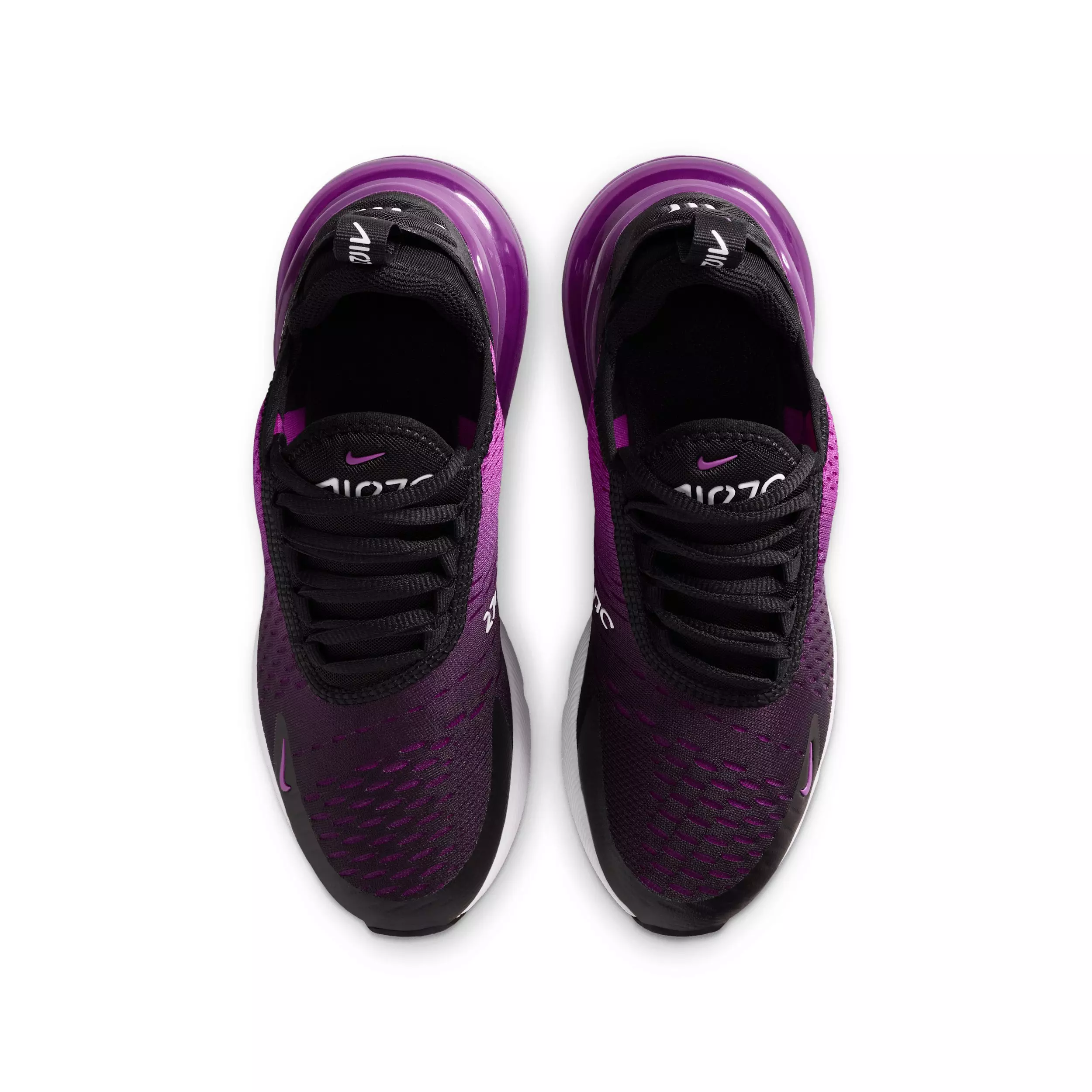 Nike Air Max 270 "Black/Vivid Purple/White" Grade School Boys' Shoe - BLACK/PURPLE/WHITE