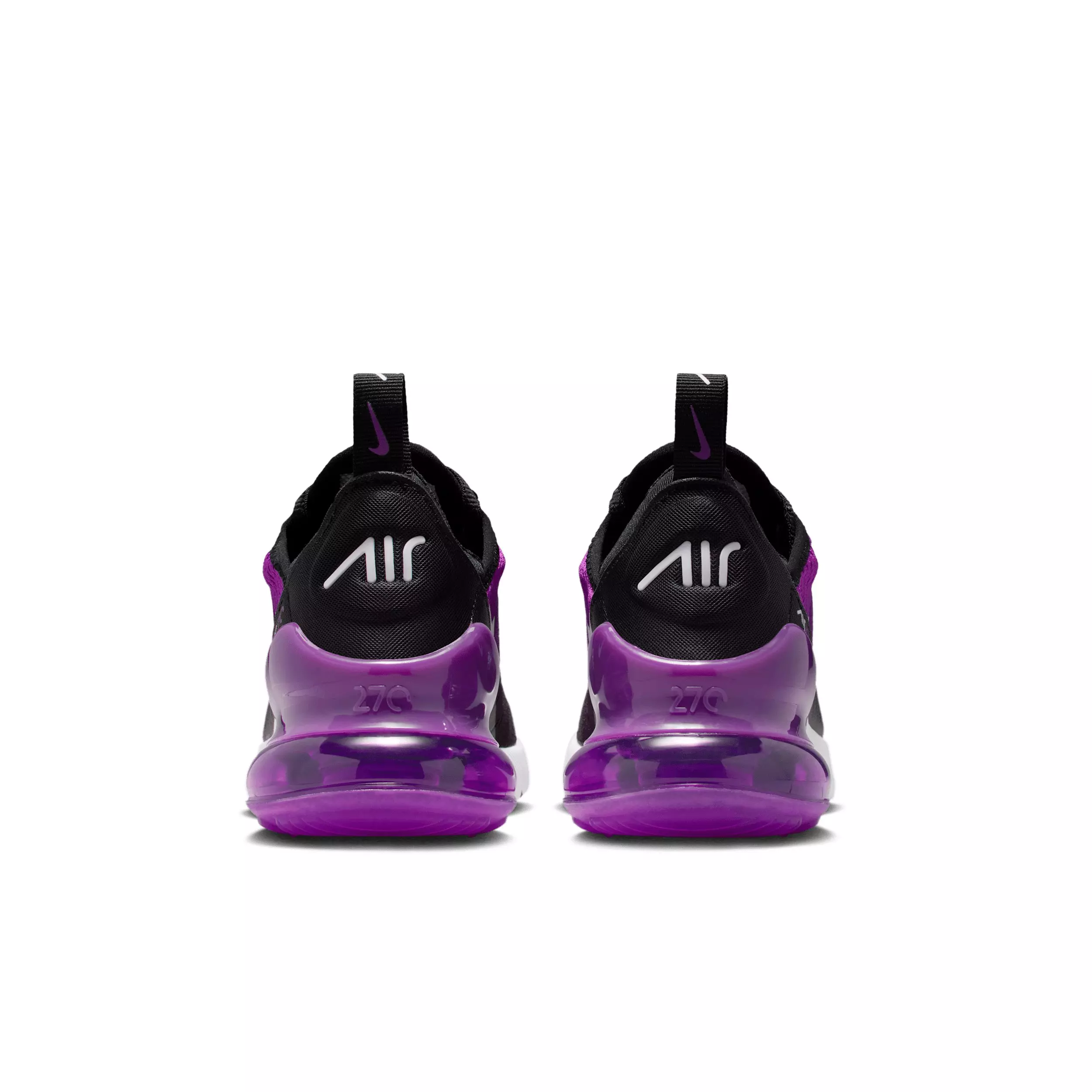 Nike Air Max 270 "Black/Vivid Purple/White" Grade School Boys' Shoe - BLACK/PURPLE/WHITE