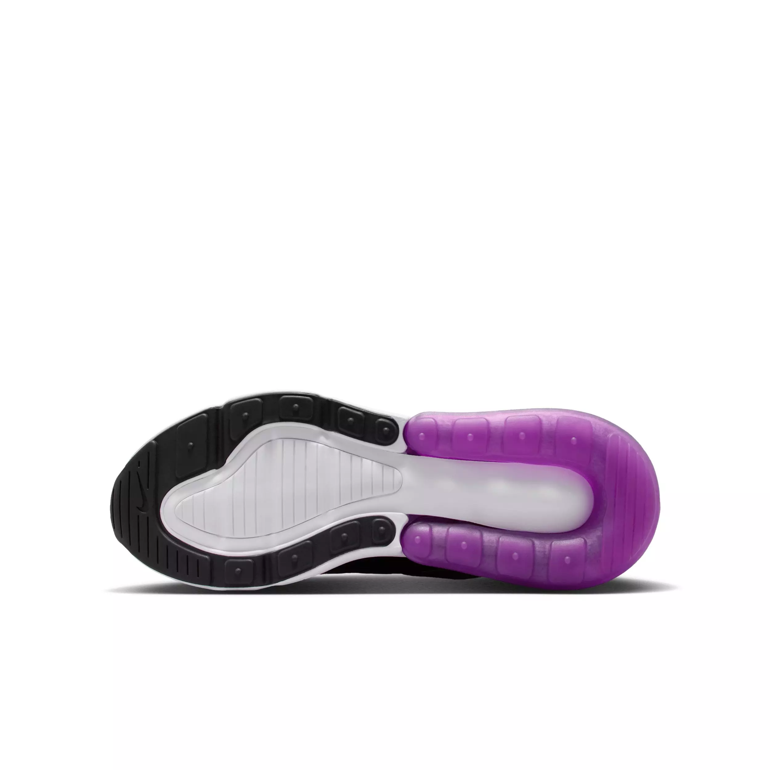 Nike Air Max 270 "Black/Vivid Purple/White" Grade School Boys' Shoe - BLACK/PURPLE/WHITE