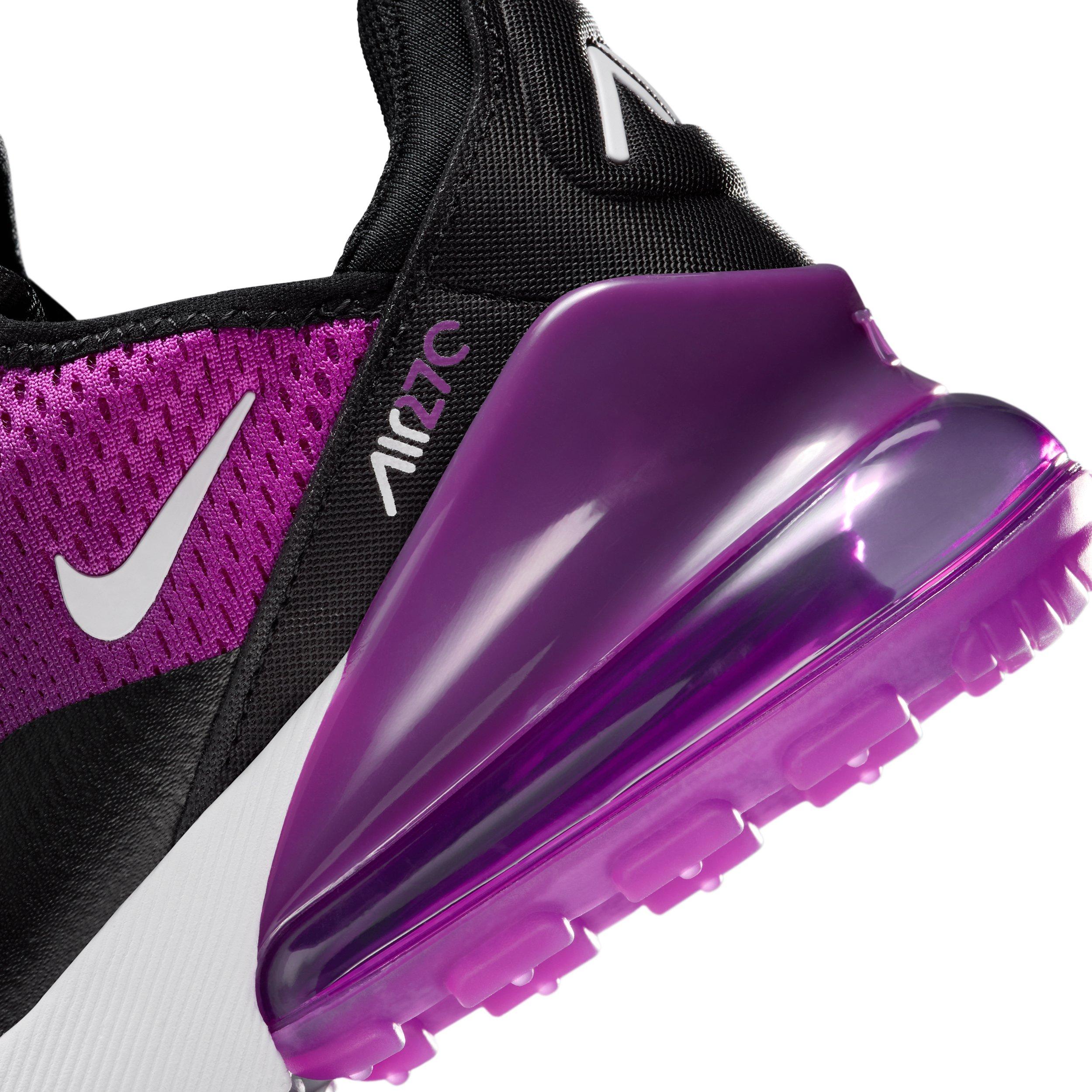 Nike Air Max 270 Grade School Boys' "Black/Vivid Purple/White" Shoe