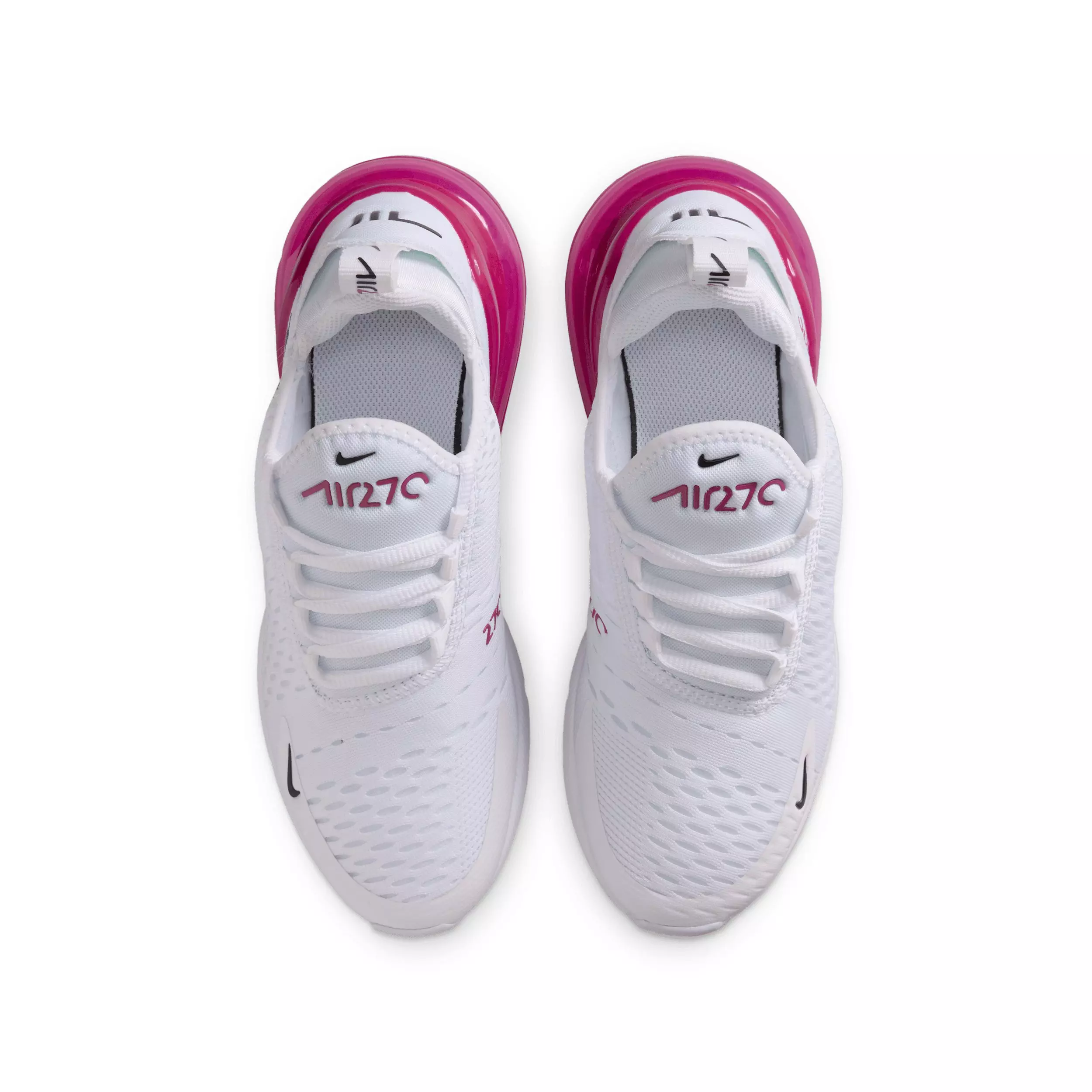 Nike Air Max 270 "White/Black/Sweet Beet" Grade School Girls' Shoe - WHITE/BLACK/BEET