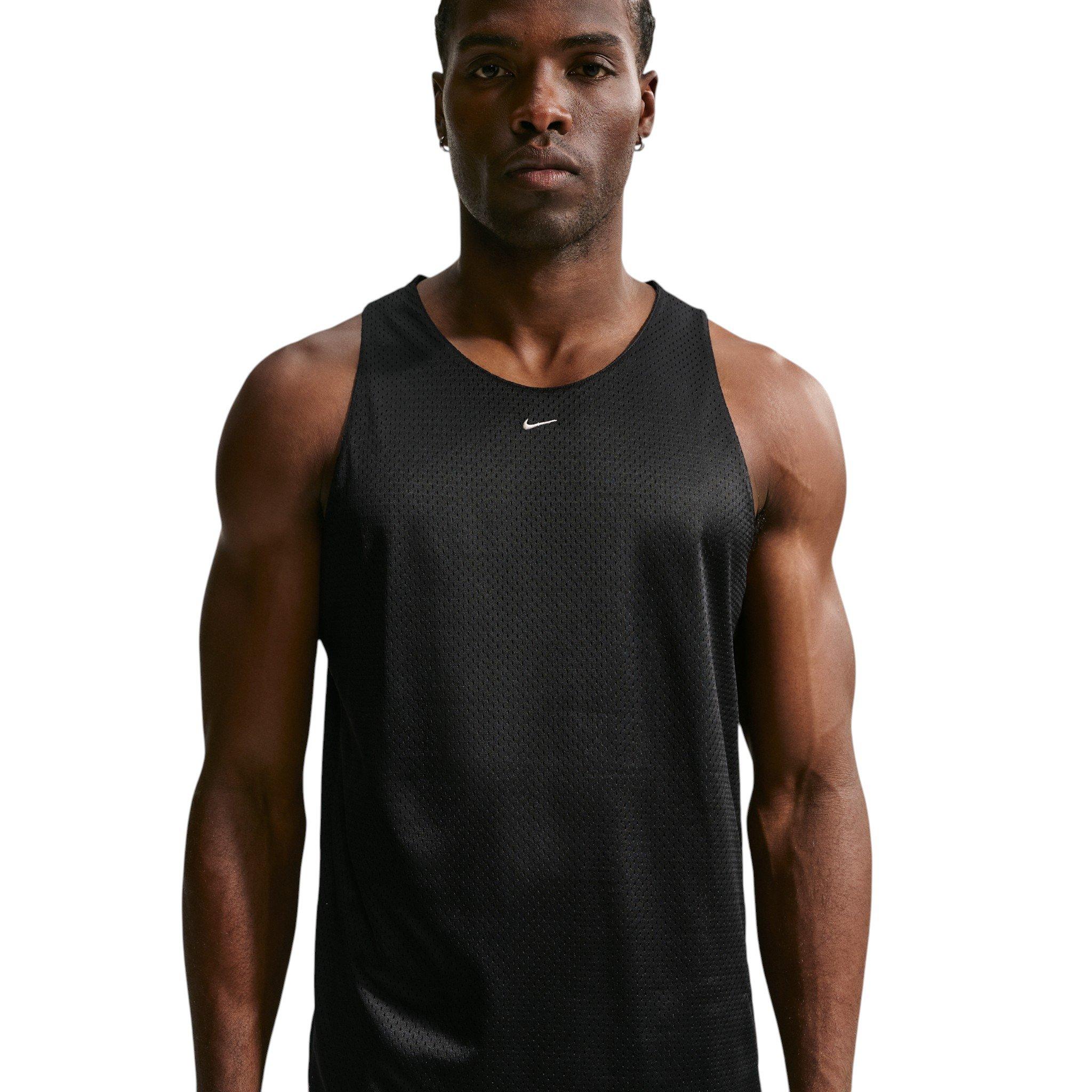Nike Men's Standard Issue Practice Mesh Basketball Jersey - BLACK