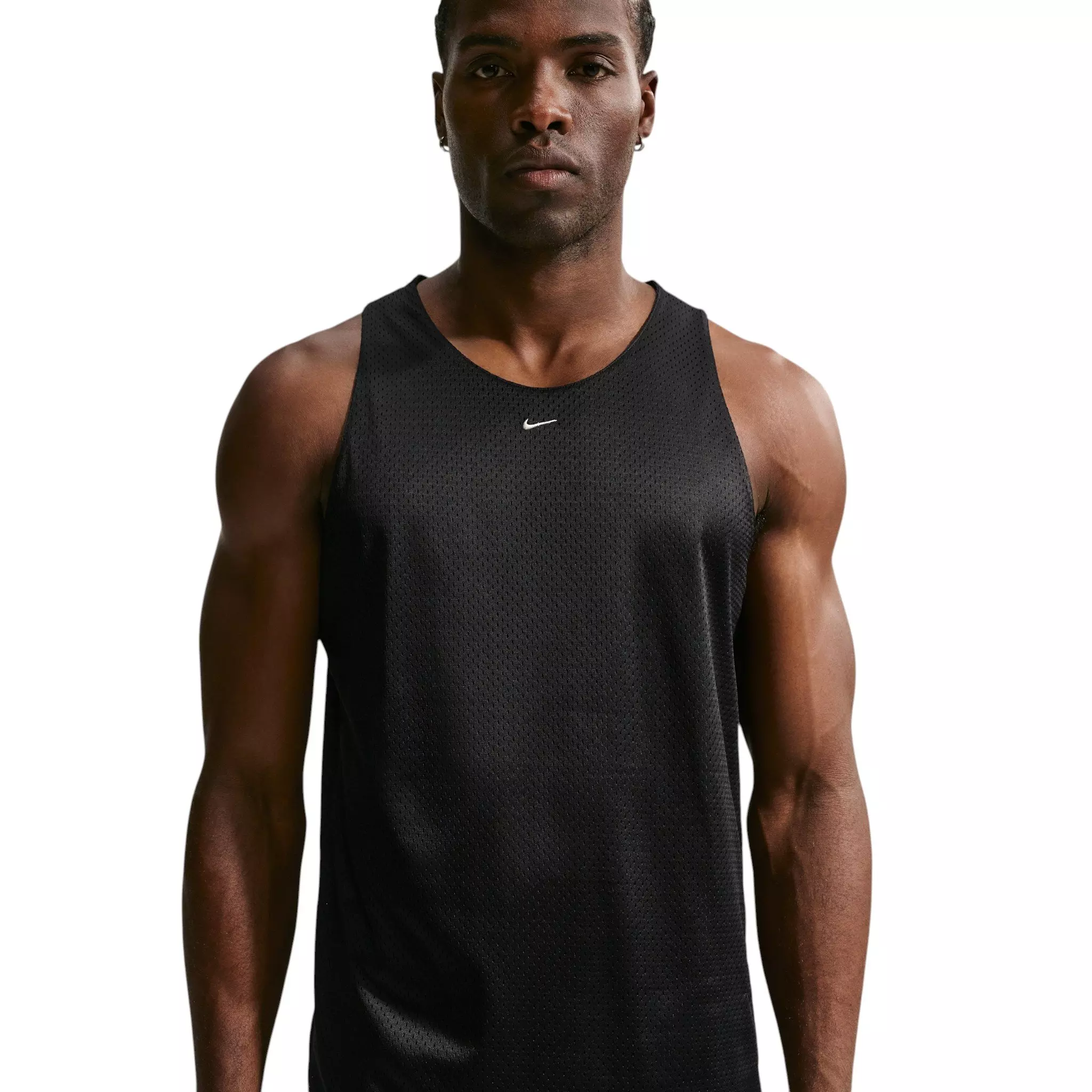 Nike Men's Standard Issue Practice Mesh Basketball Jersey - BLACK