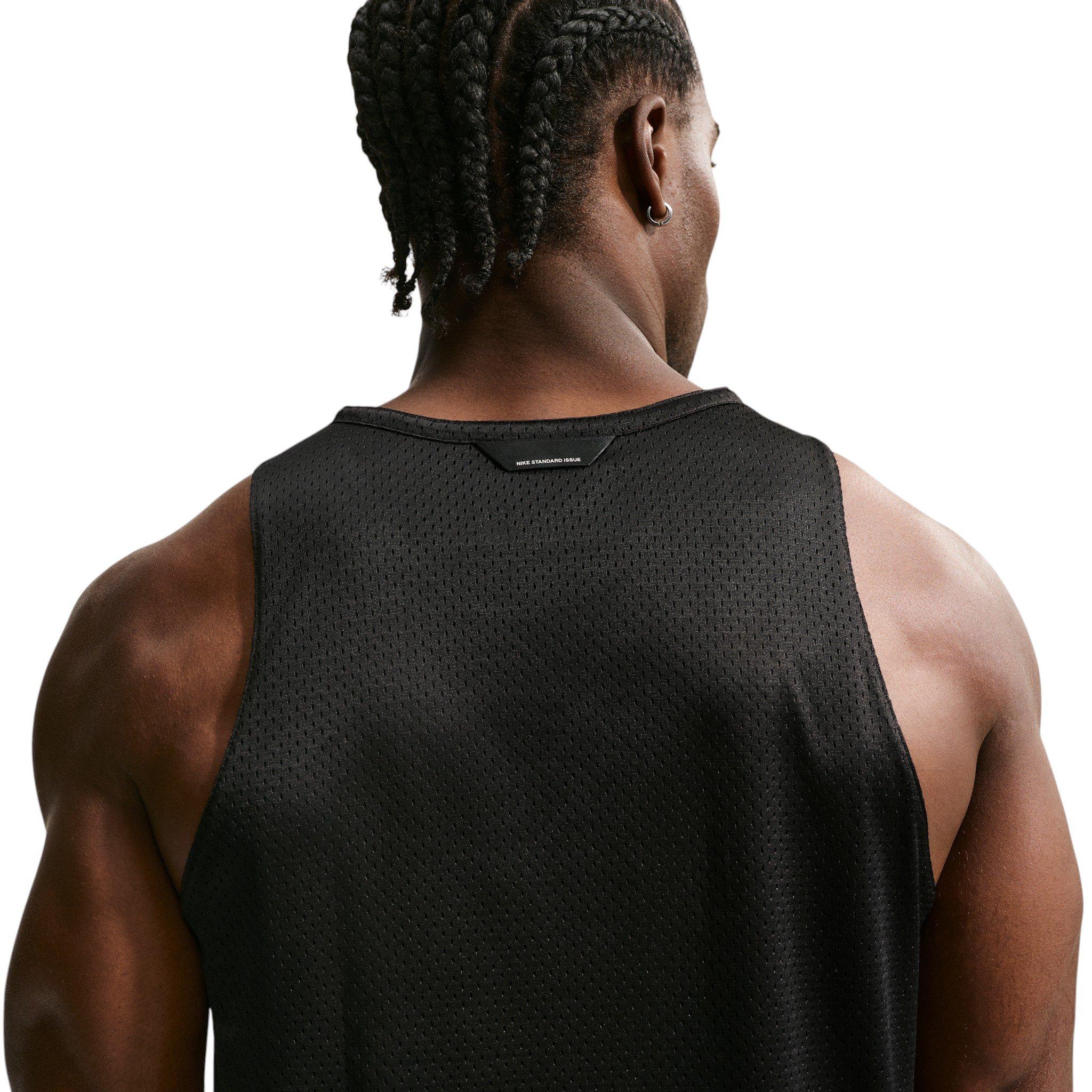 Nike Men's Standard Issue Practice Mesh Basketball Jersey - BLACK