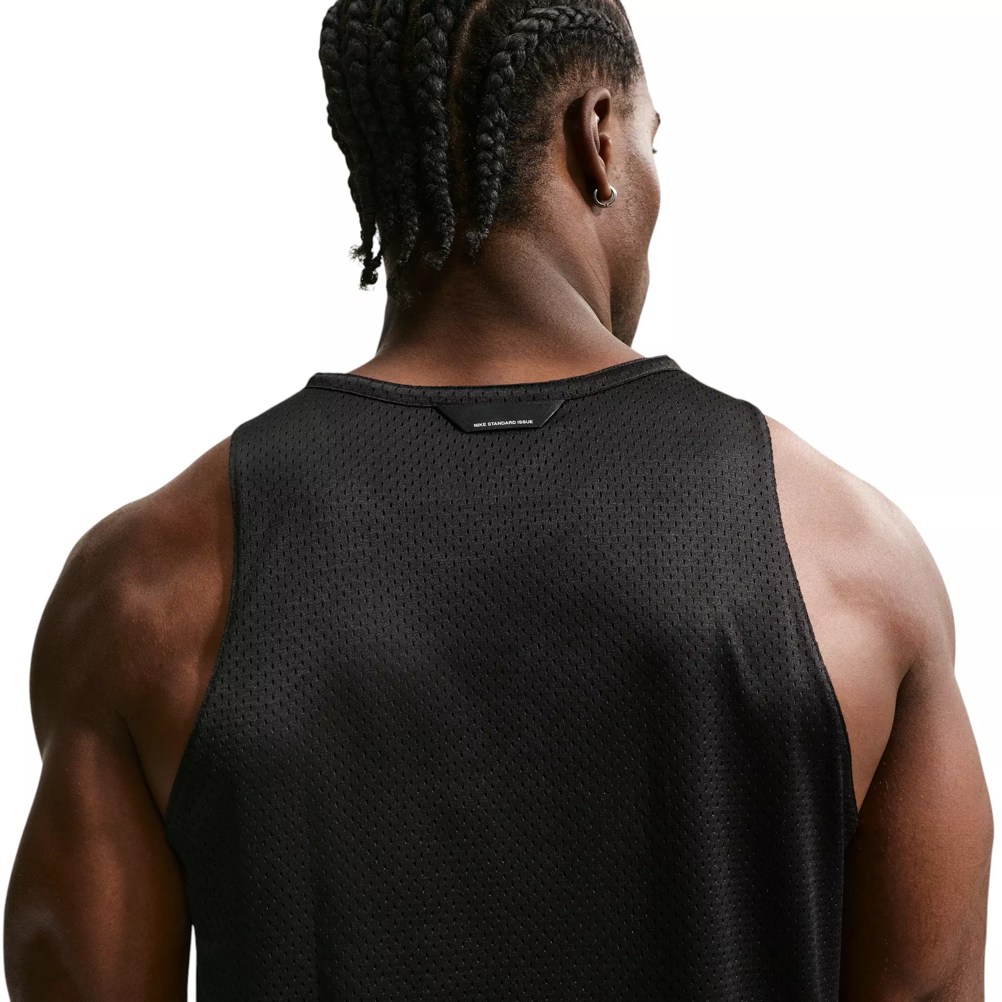 Nike Men's Standard Issue Practice Mesh Basketball Jersey - BLACK