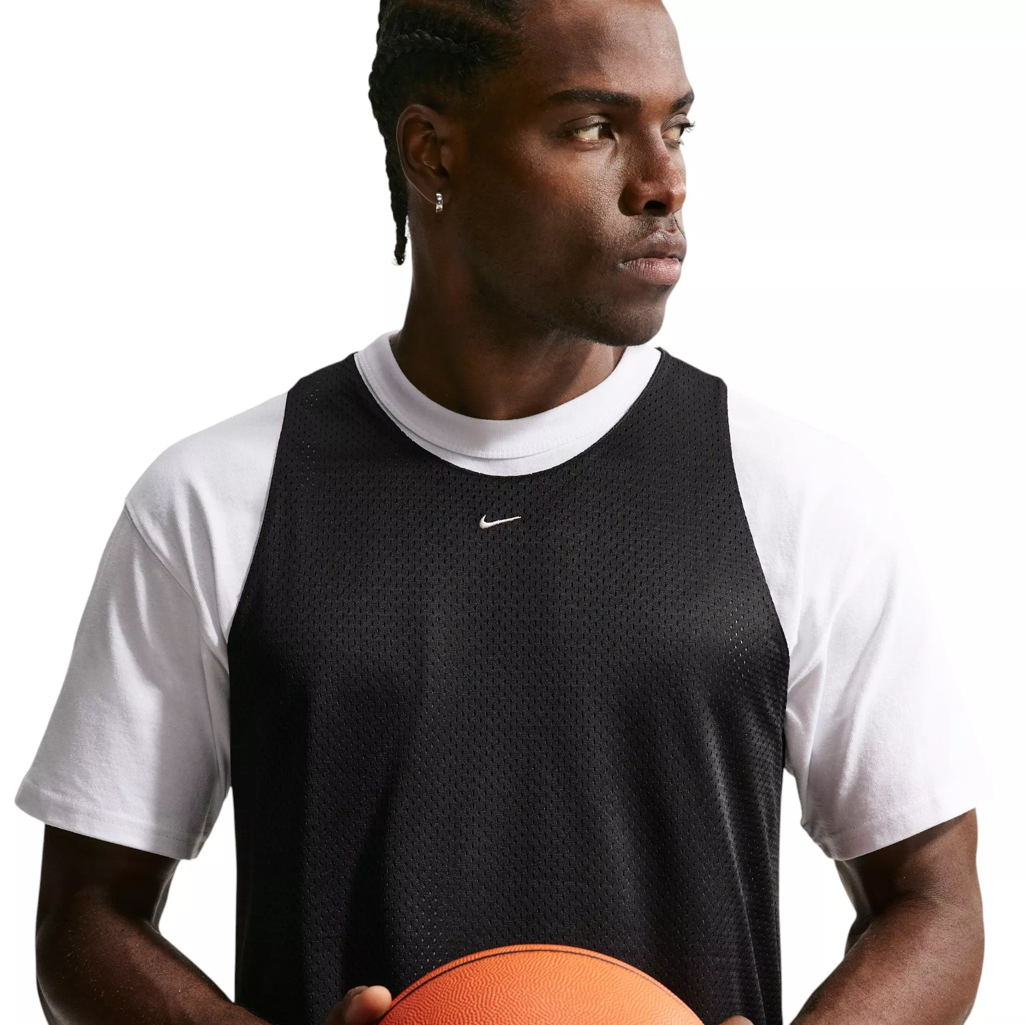 Nike Men's Standard Issue Practice Mesh Basketball Jersey - BLACK