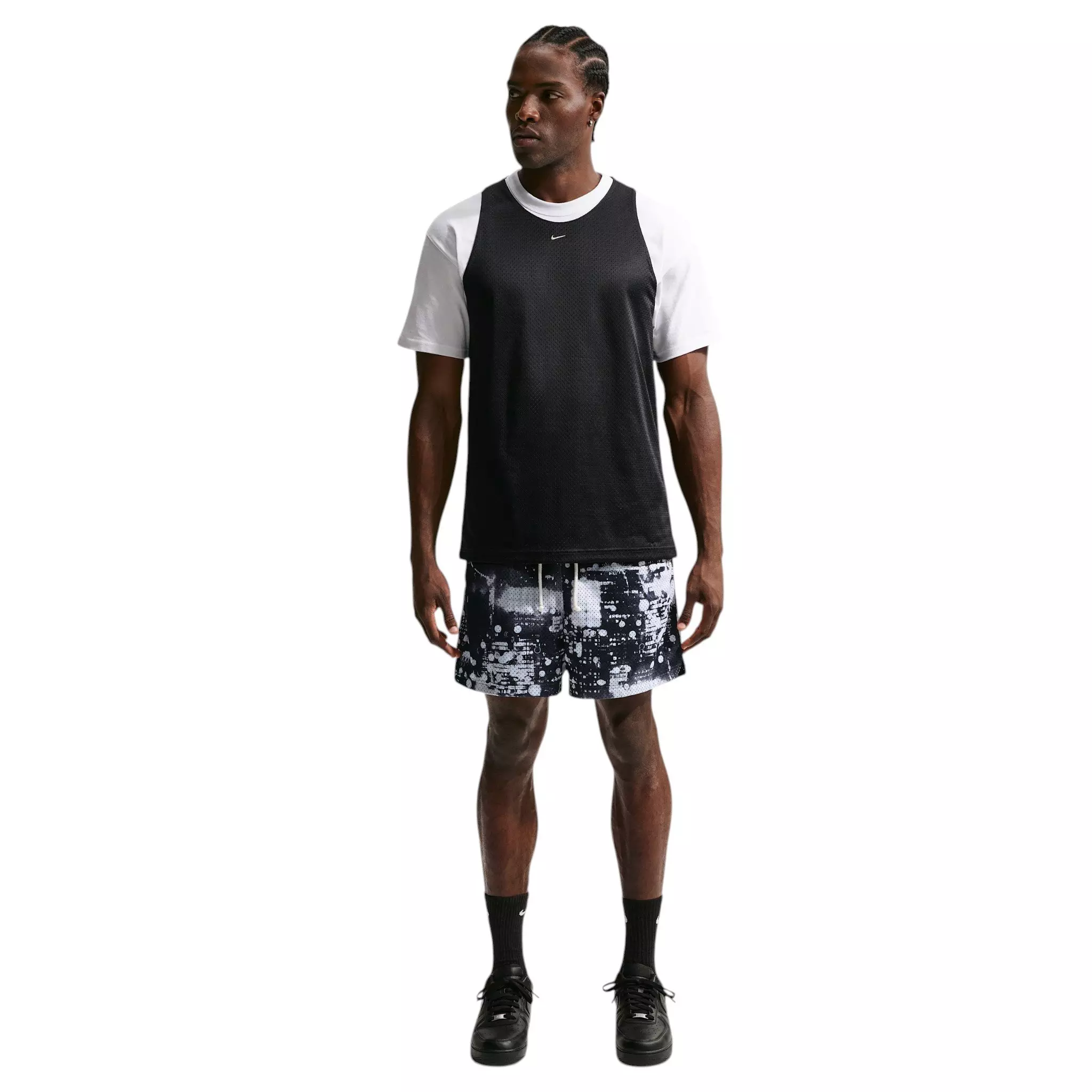 Nike Men's Standard Issue Practice Mesh Basketball Jersey - BLACK