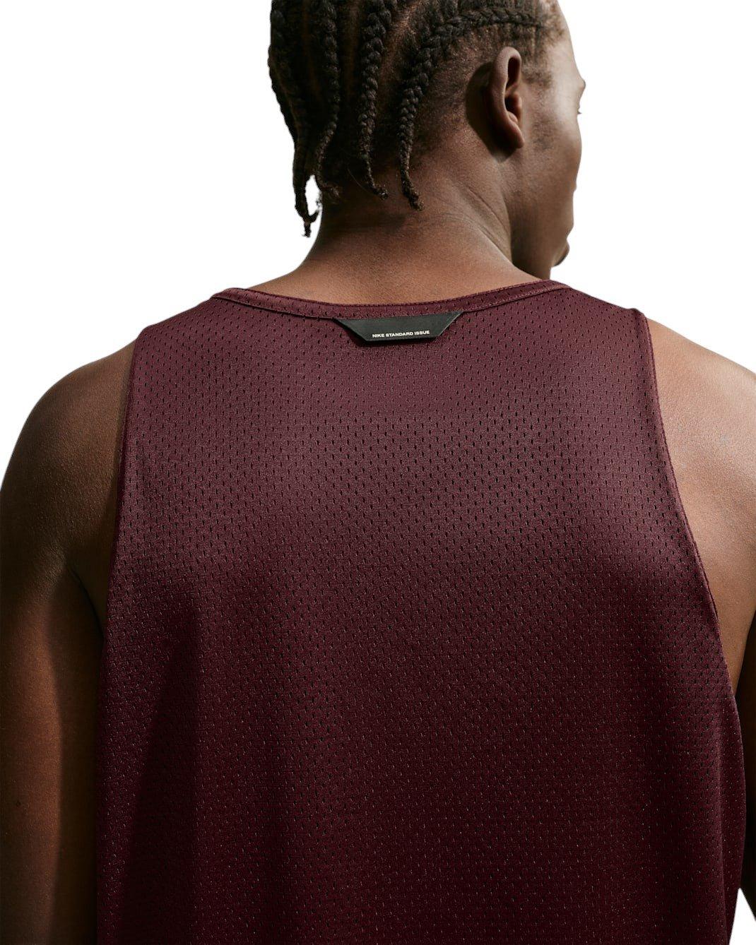 Nike Men's Standard Issue Practice Mesh Basketball Jersey - BURGUNDY