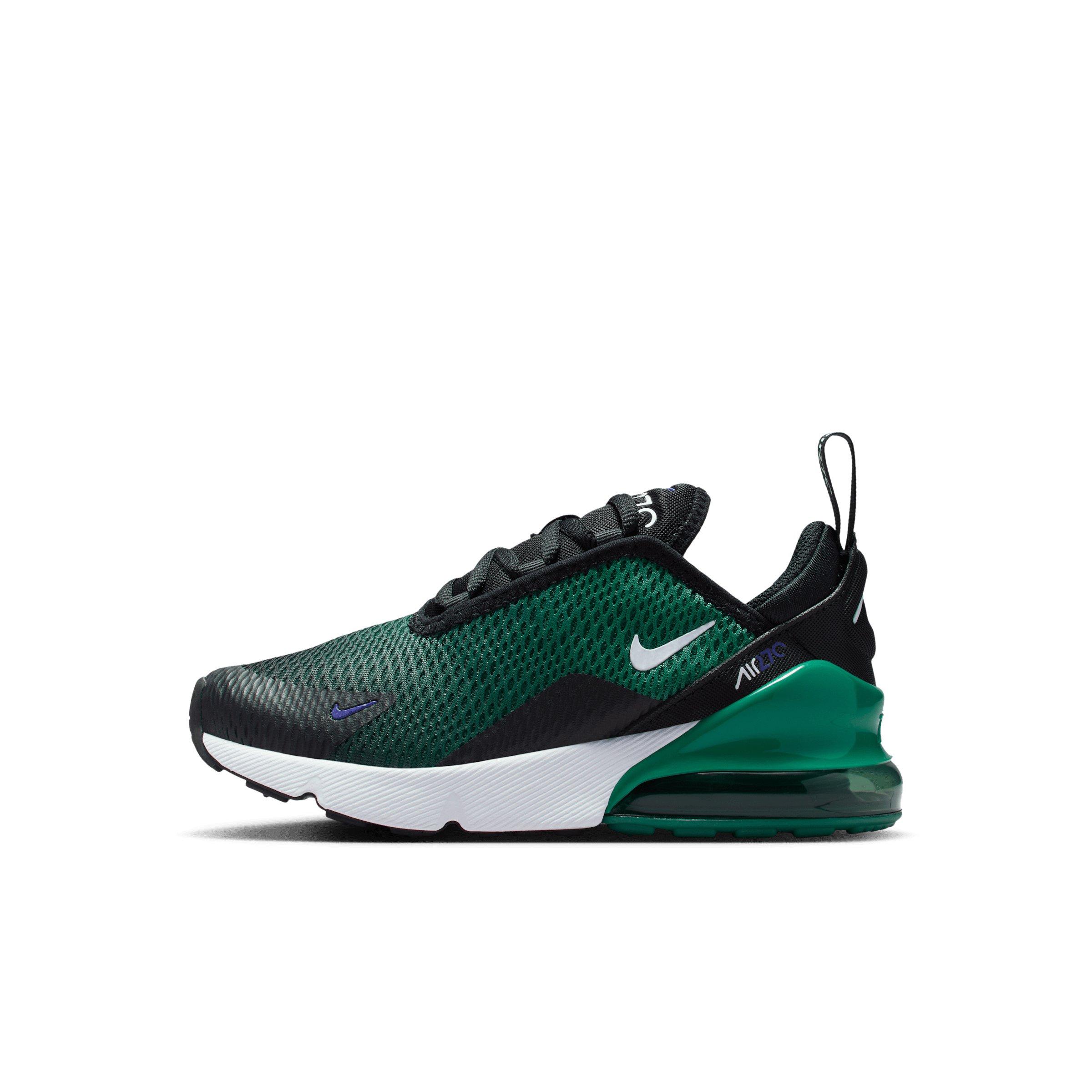 Nike Air Max 270 Preschool Boys' "Black/Evergreen Aura/Deep Night/White" Shoe