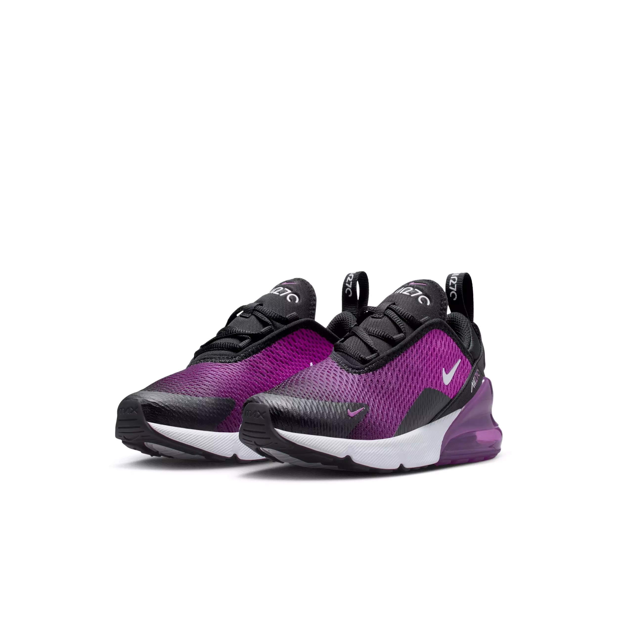 Nike Air Max 270 "Black/Vivid Purple/White" Preschool Boys' Shoe - BLACK/PURPLE/WHITE